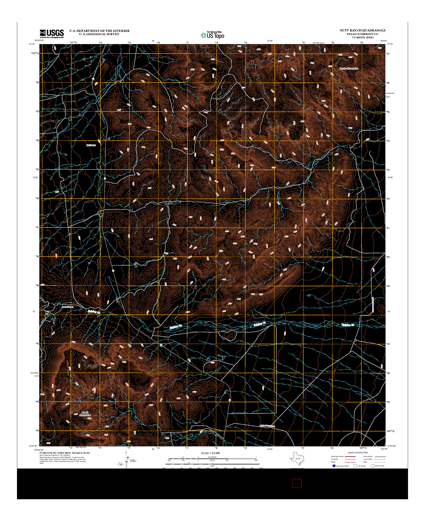 USGS US TOPO 7.5-MINUTE MAP FOR NUTT RANCH, TX 2013