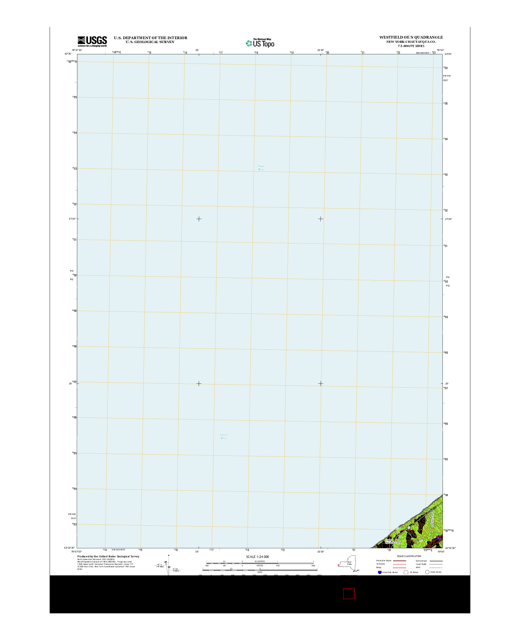 USGS US TOPO 7.5-MINUTE MAP FOR WESTFIELD OE N, NY 2013