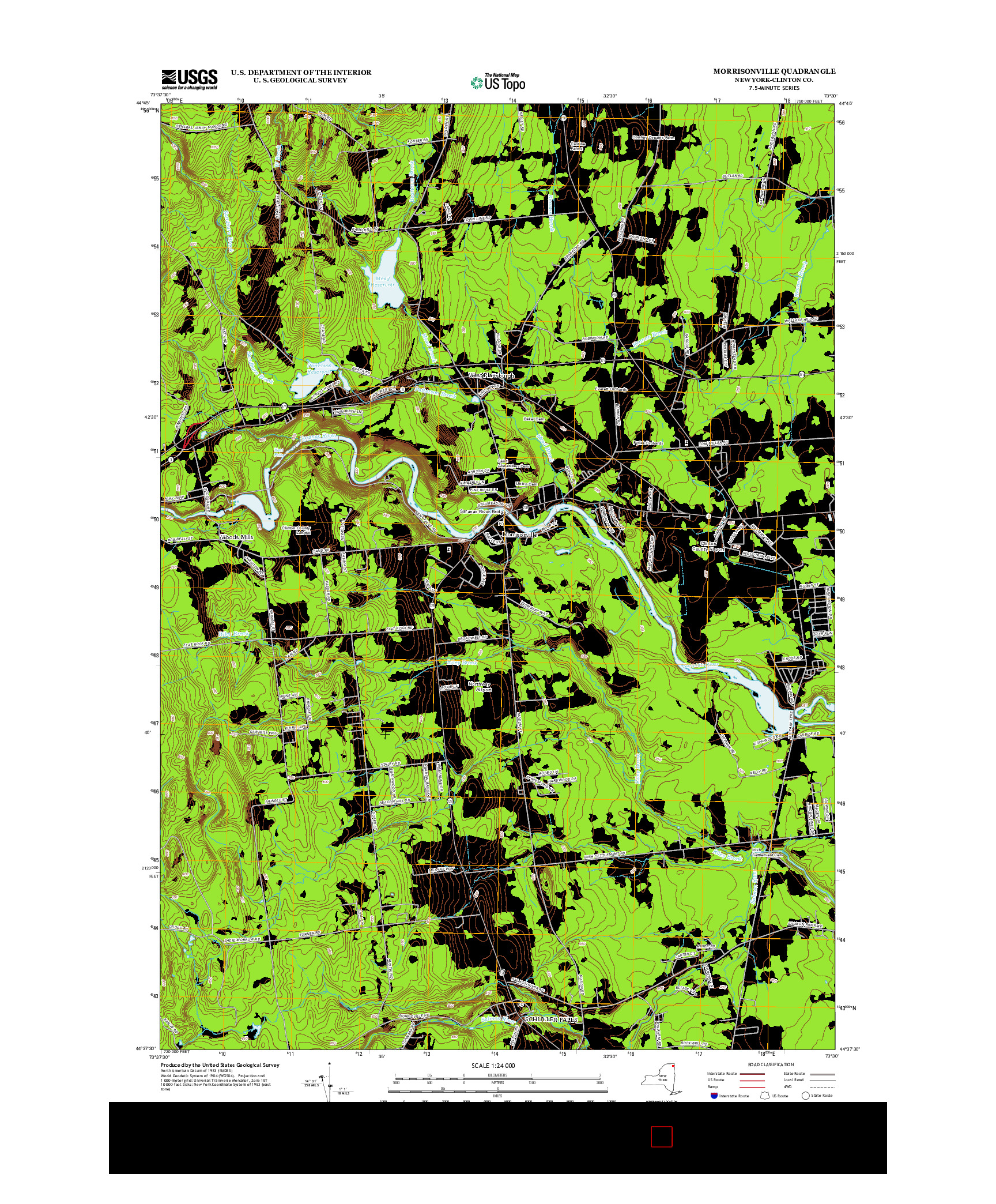 USGS US TOPO 7.5-MINUTE MAP FOR MORRISONVILLE, NY 2013
