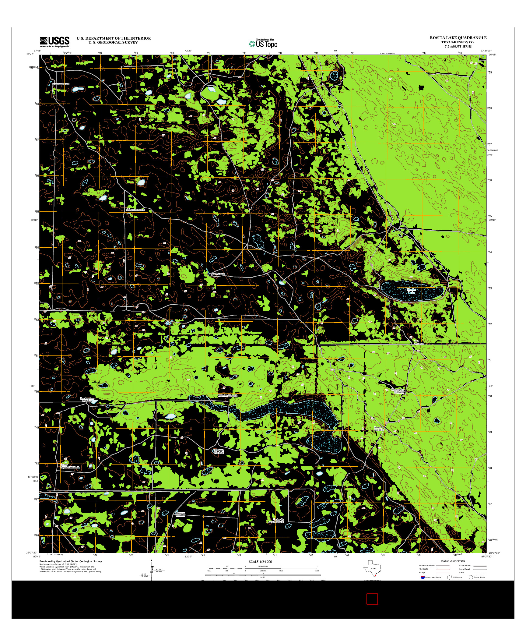 USGS US TOPO 7.5-MINUTE MAP FOR ROSITA LAKE, TX 2013