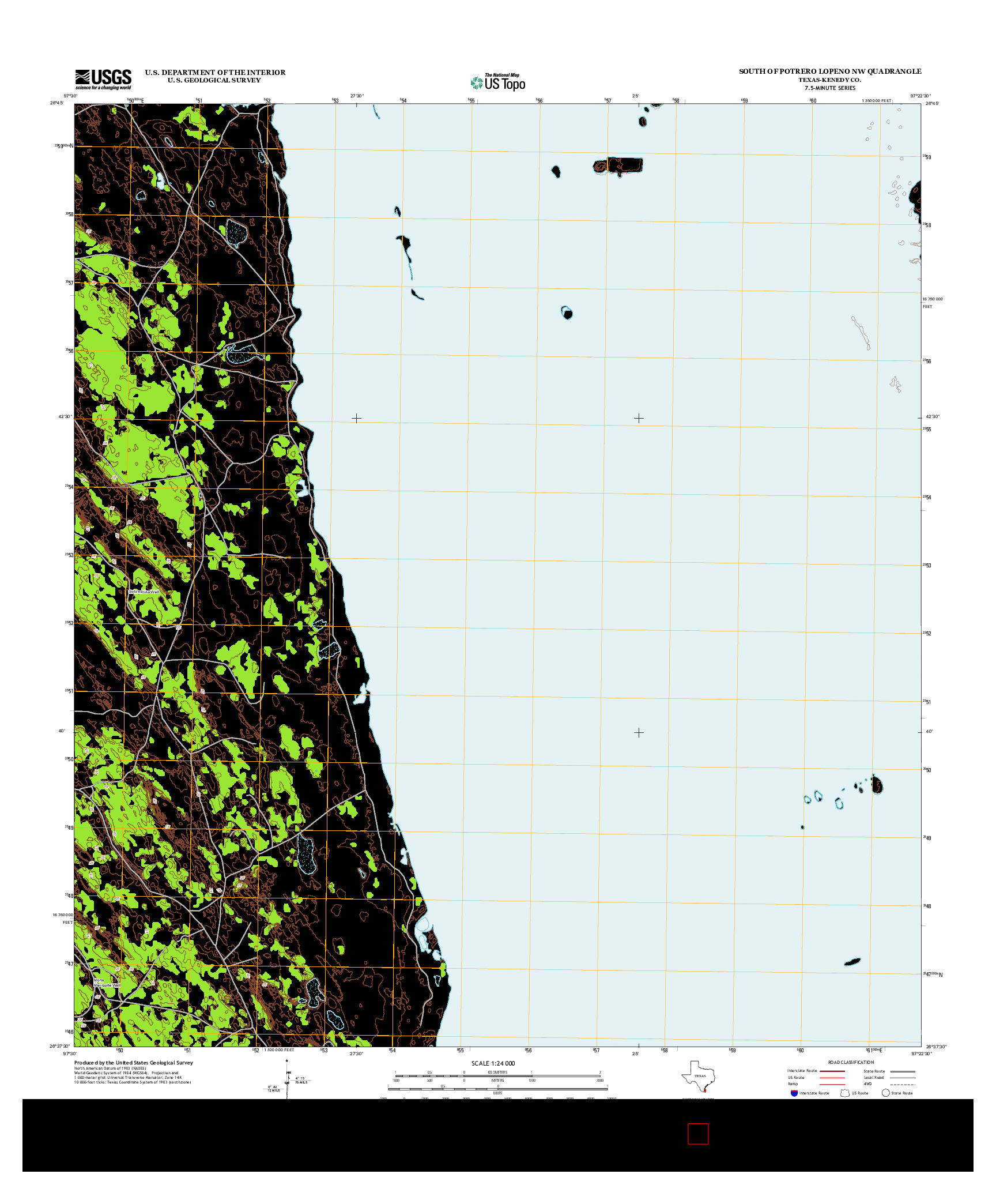 USGS US TOPO 7.5-MINUTE MAP FOR SOUTH OF POTRERO LOPENO NW, TX 2013