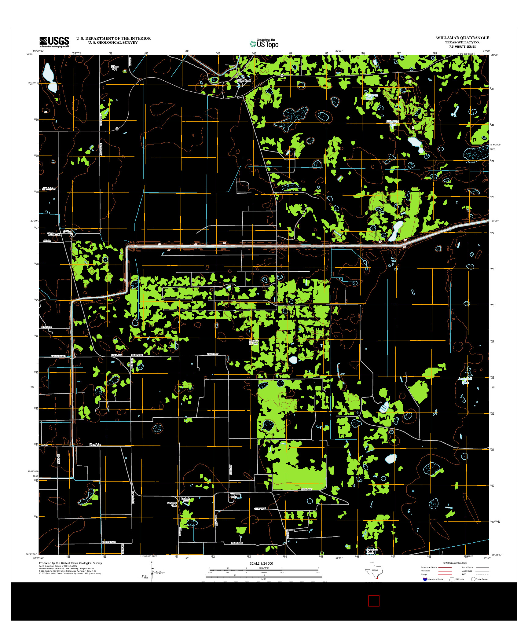 USGS US TOPO 7.5-MINUTE MAP FOR WILLAMAR, TX 2013