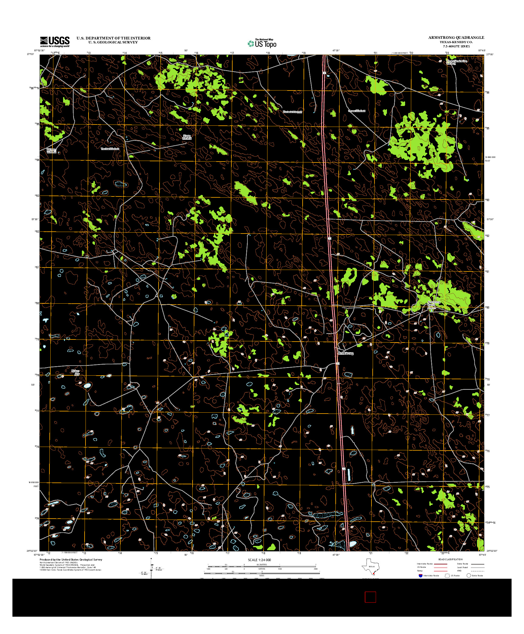 USGS US TOPO 7.5-MINUTE MAP FOR ARMSTRONG, TX 2013