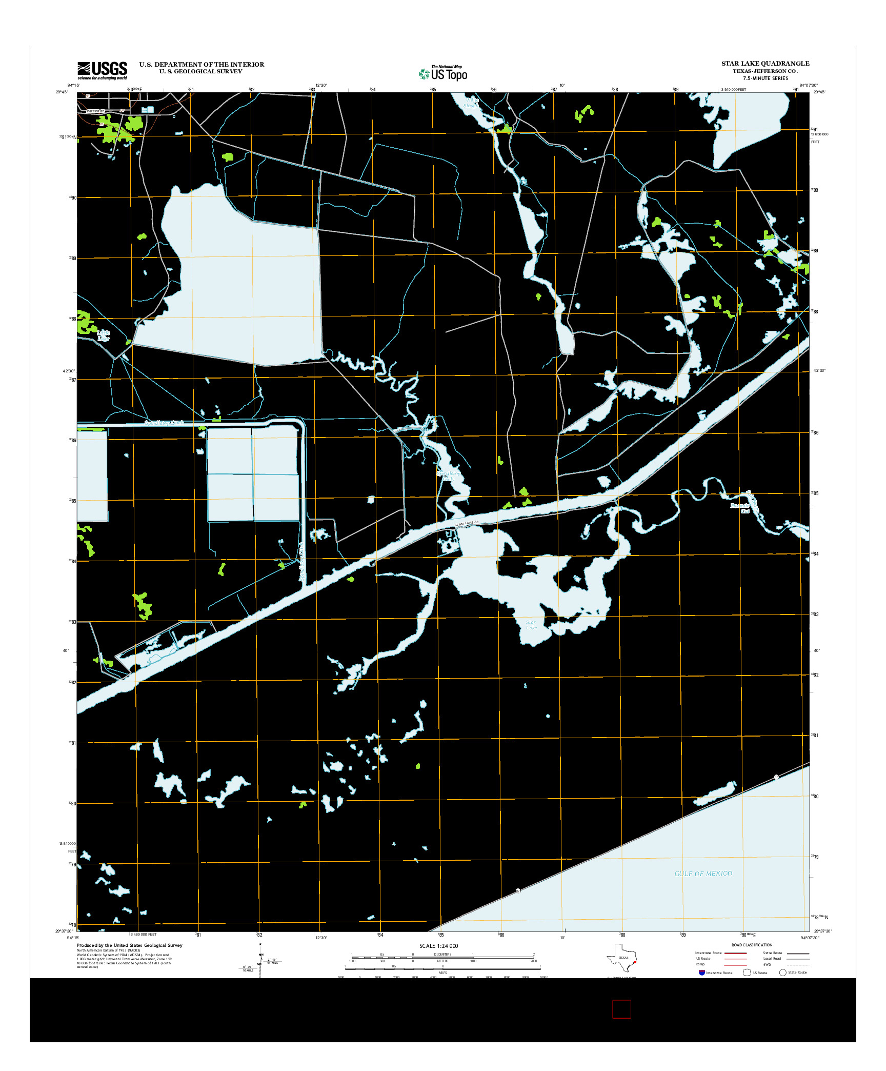 USGS US TOPO 7.5-MINUTE MAP FOR STAR LAKE, TX 2013