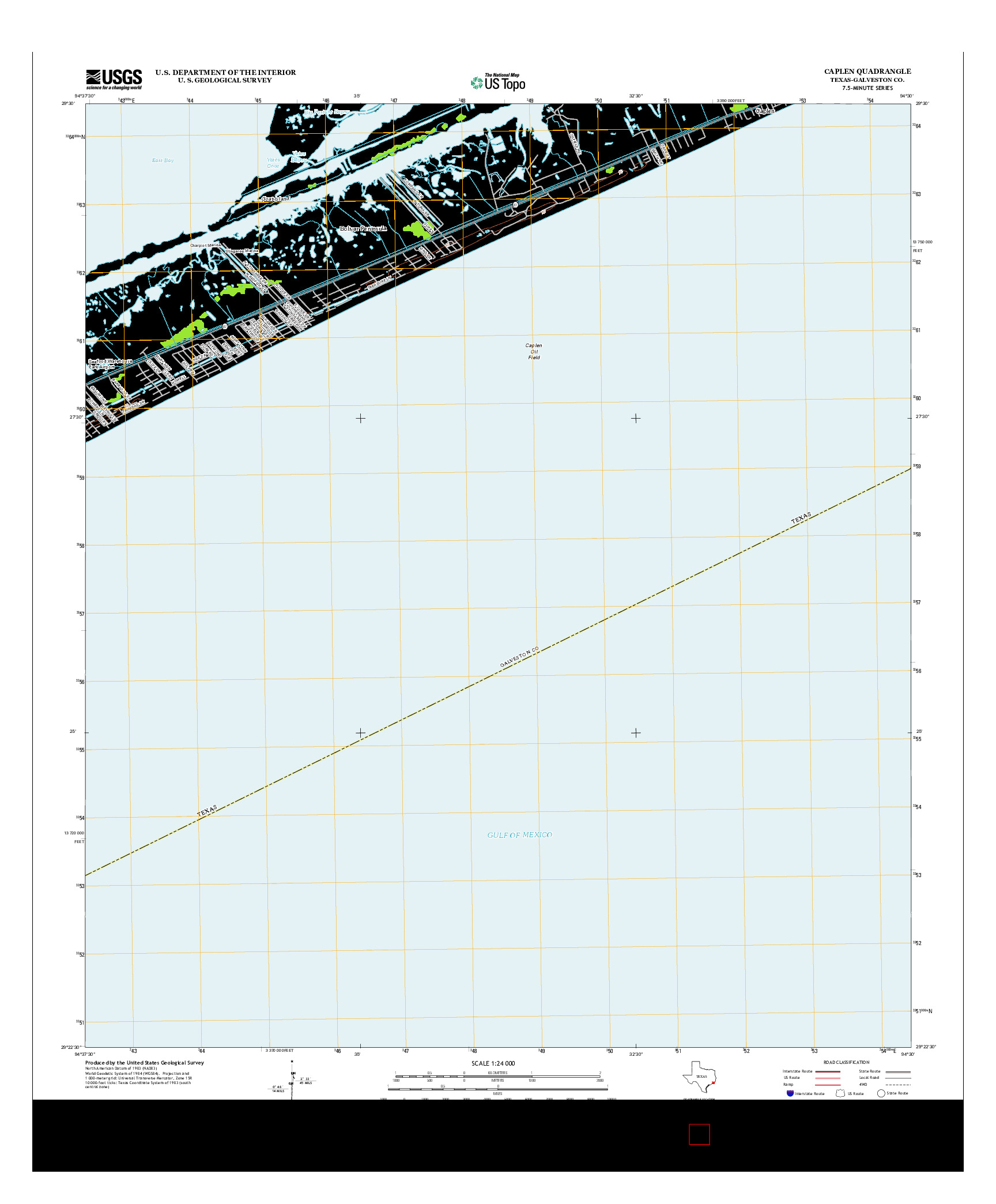 USGS US TOPO 7.5-MINUTE MAP FOR CAPLEN, TX 2013