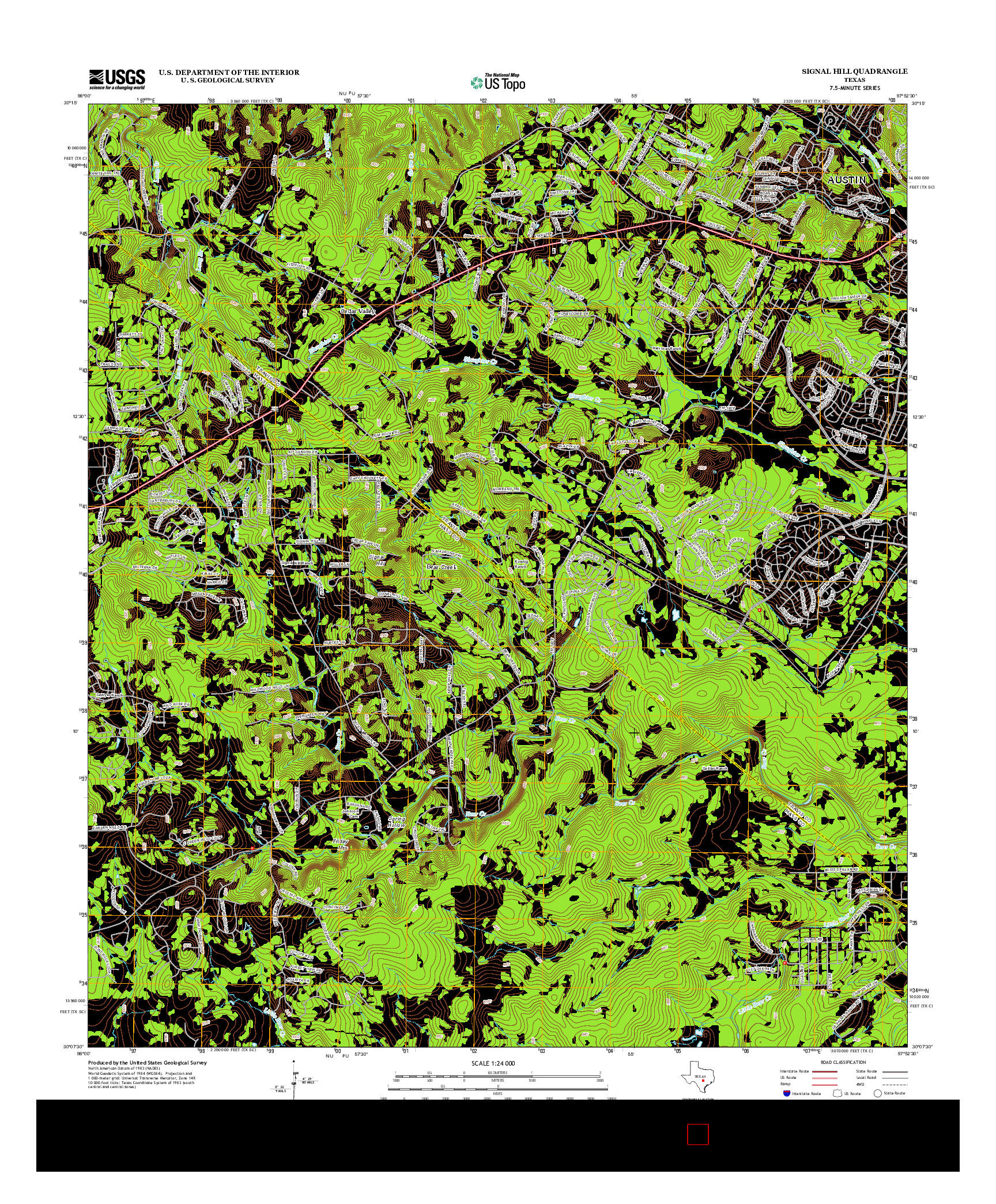 USGS US TOPO 7.5-MINUTE MAP FOR SIGNAL HILL, TX 2013