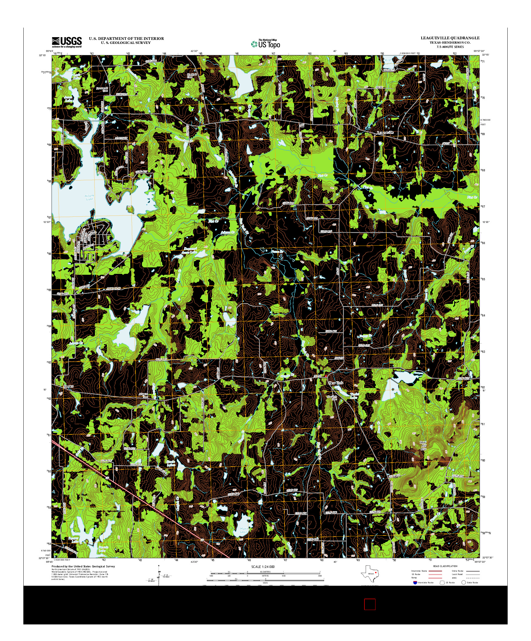 USGS US TOPO 7.5-MINUTE MAP FOR LEAGUEVILLE, TX 2013