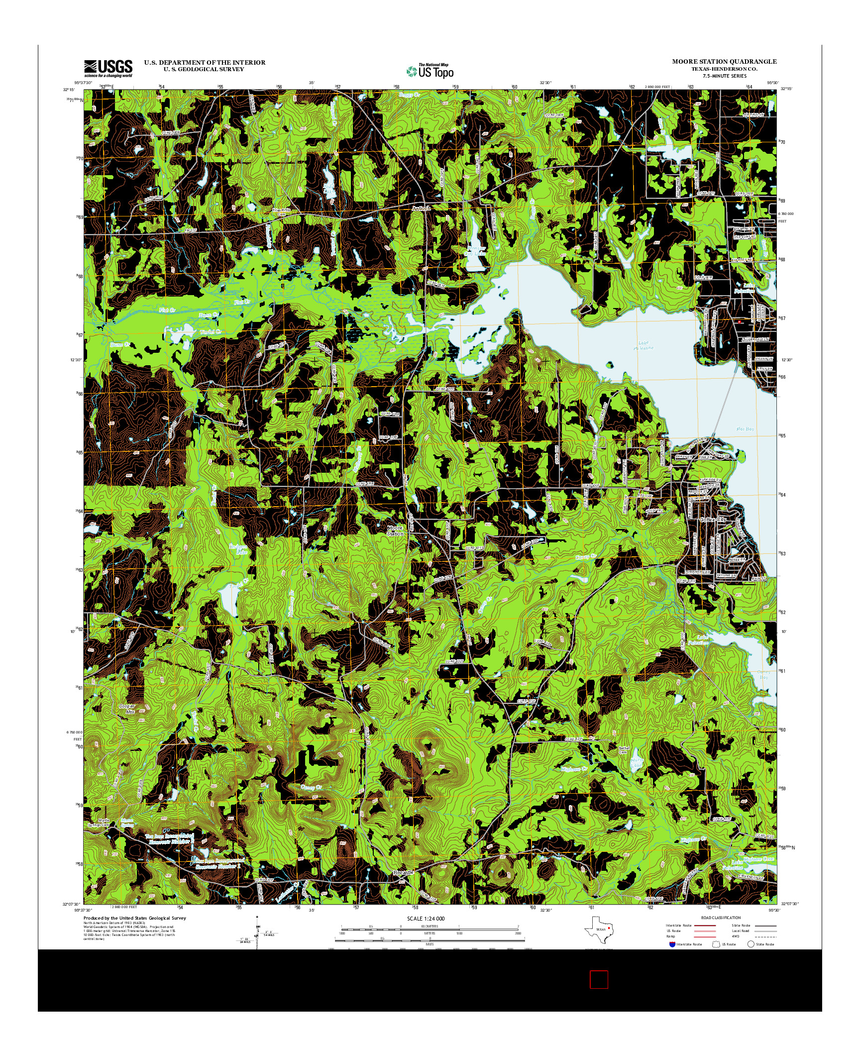USGS US TOPO 7.5-MINUTE MAP FOR MOORE STATION, TX 2013