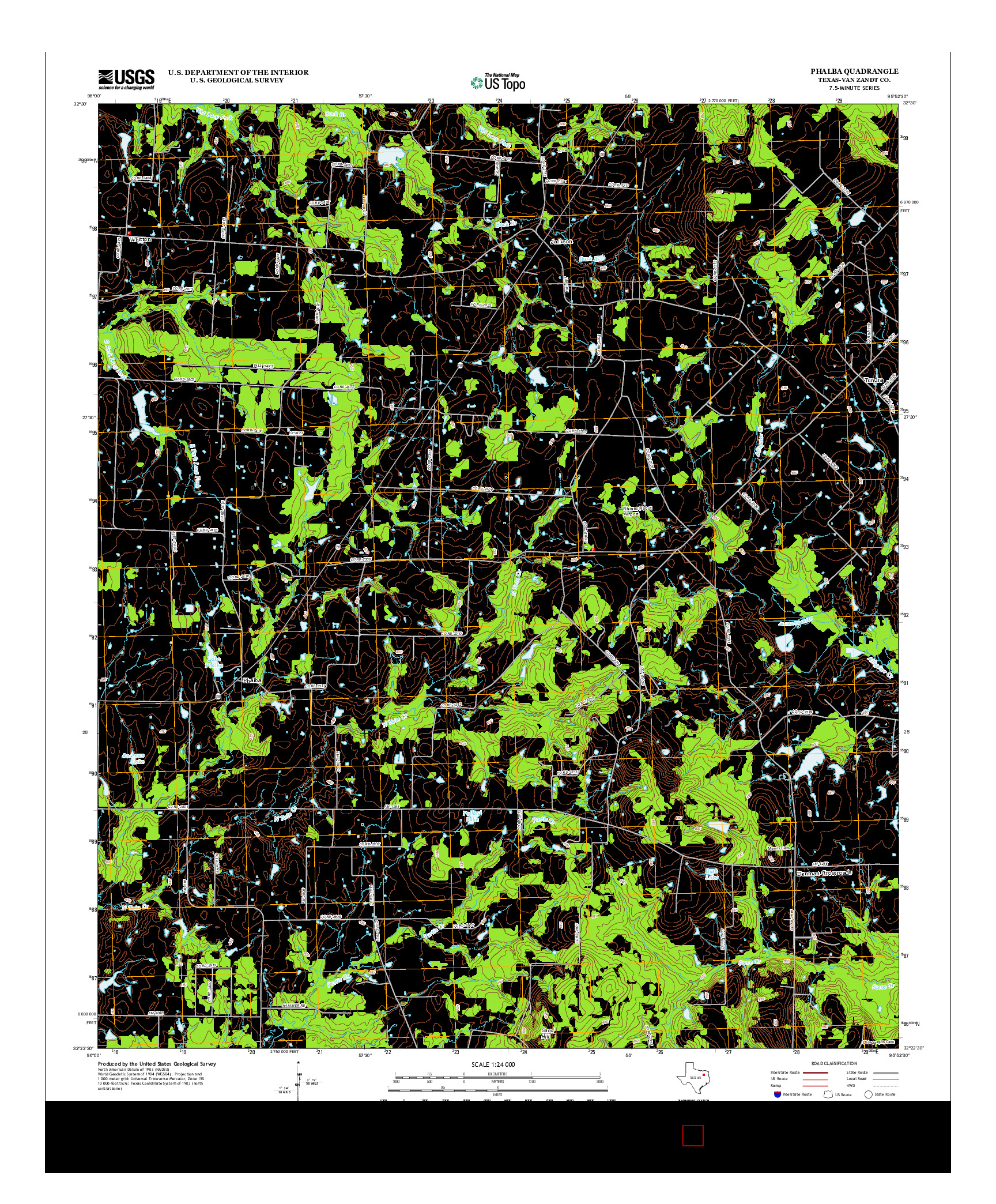 USGS US TOPO 7.5-MINUTE MAP FOR PHALBA, TX 2013
