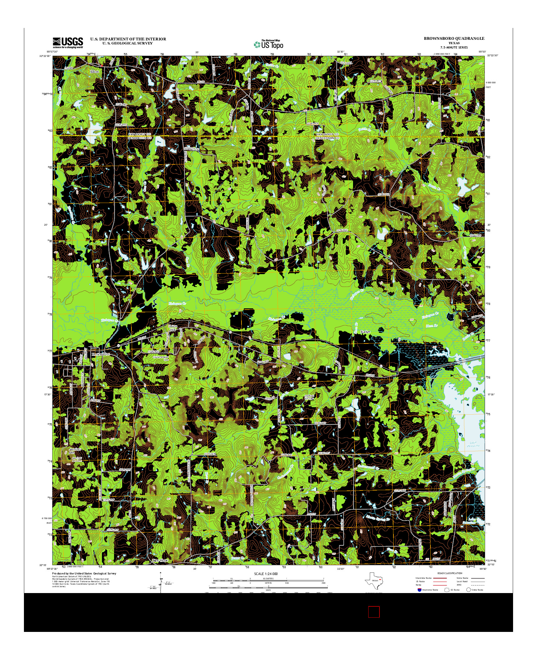 USGS US TOPO 7.5-MINUTE MAP FOR BROWNSBORO, TX 2013