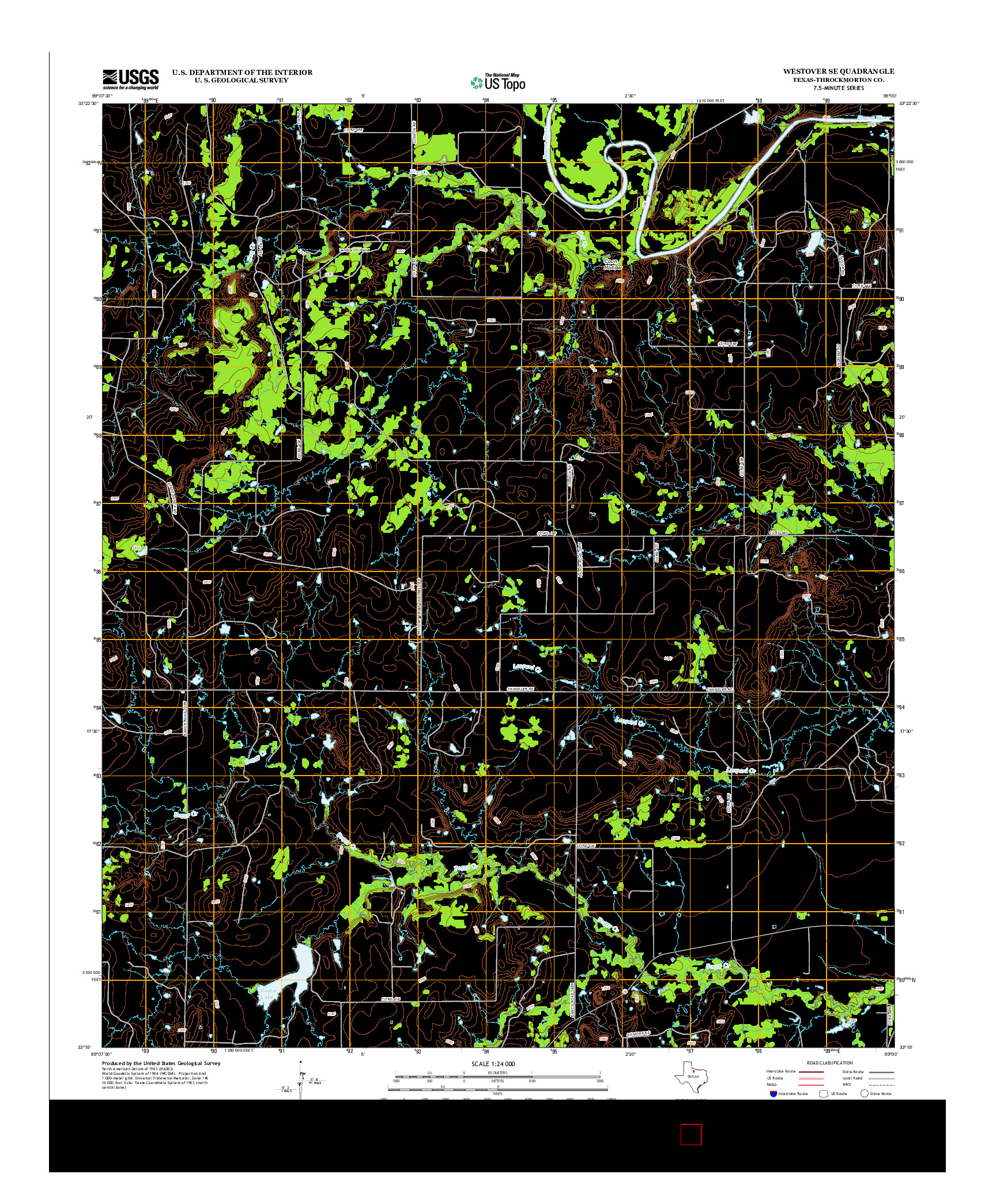 USGS US TOPO 7.5-MINUTE MAP FOR WESTOVER SE, TX 2013