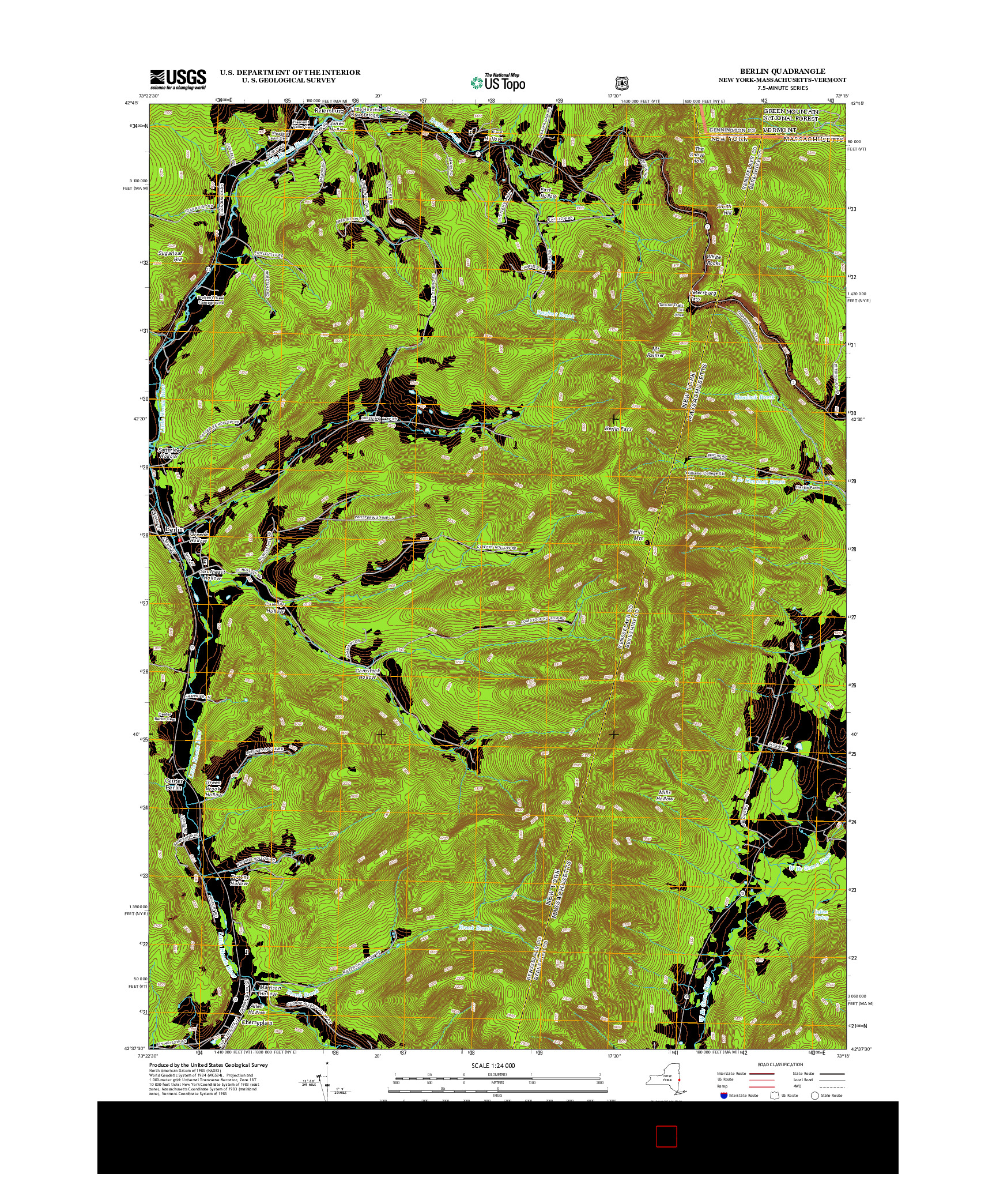 USGS US TOPO 7.5-MINUTE MAP FOR BERLIN, NY-MA-VT 2013