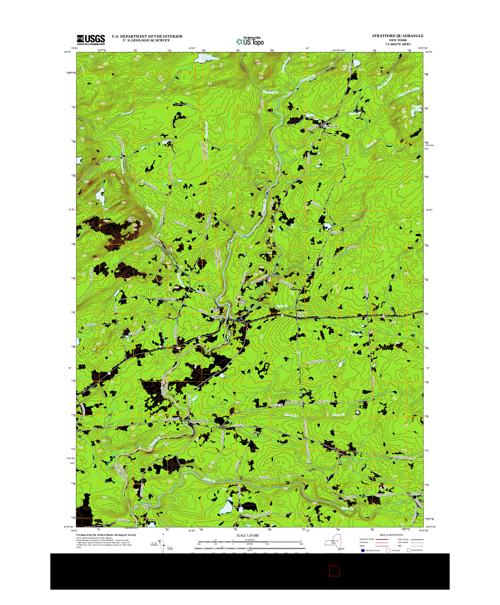 USGS US TOPO 7.5-MINUTE MAP FOR STRATFORD, NY 2013