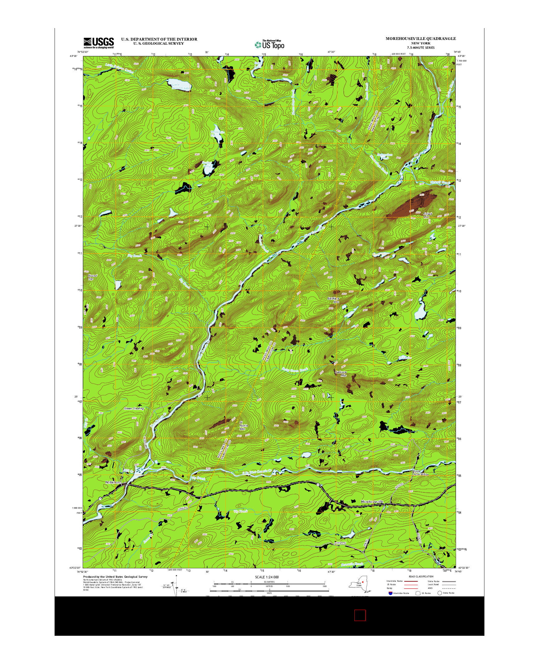 USGS US TOPO 7.5-MINUTE MAP FOR MOREHOUSEVILLE, NY 2013