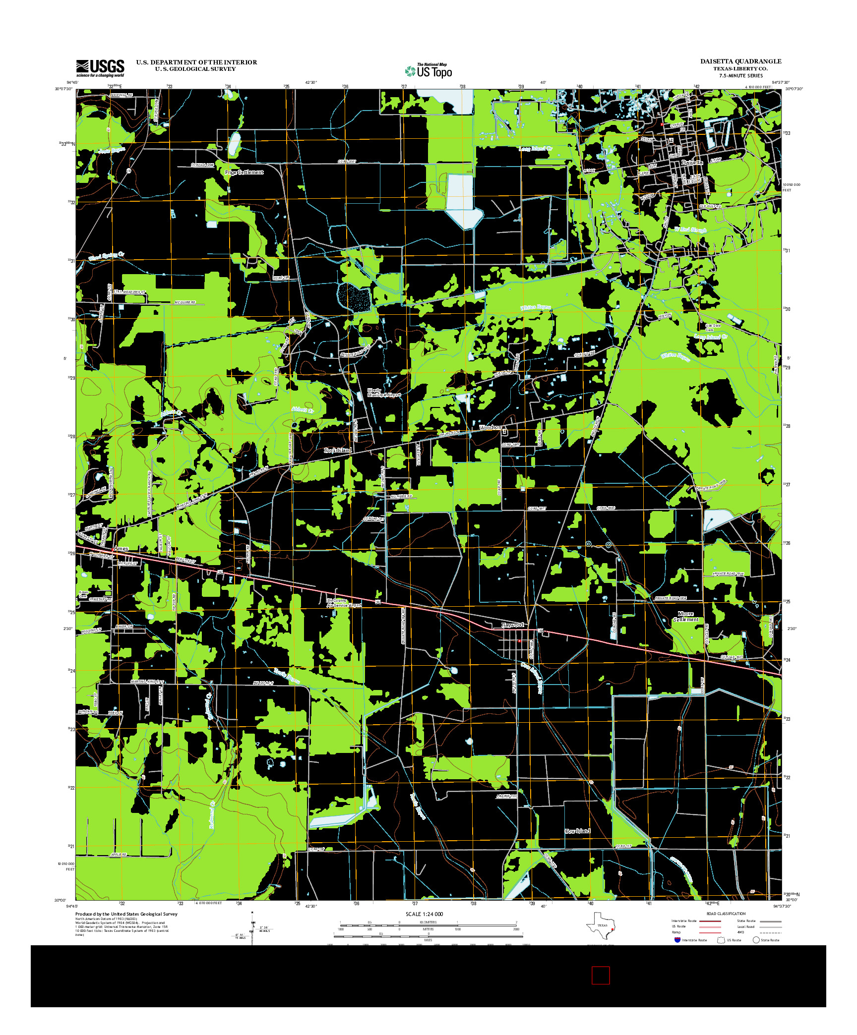 USGS US TOPO 7.5-MINUTE MAP FOR DAISETTA, TX 2013