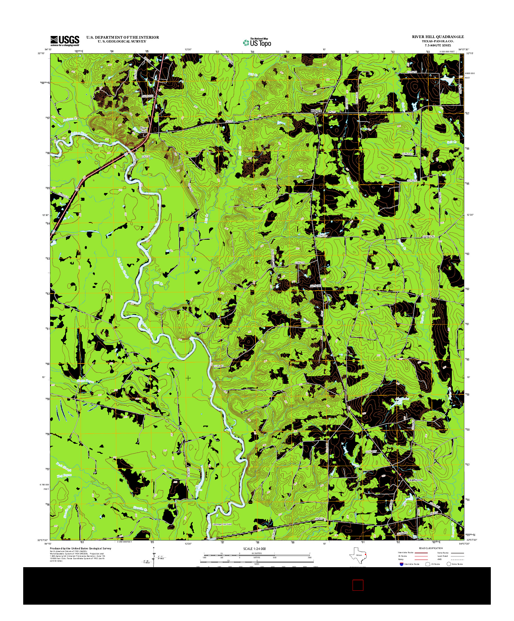 USGS US TOPO 7.5-MINUTE MAP FOR RIVER HILL, TX 2013