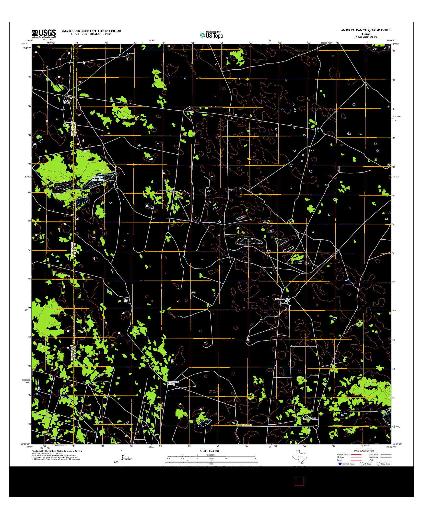 USGS US TOPO 7.5-MINUTE MAP FOR ANDREA RANCH, TX 2013