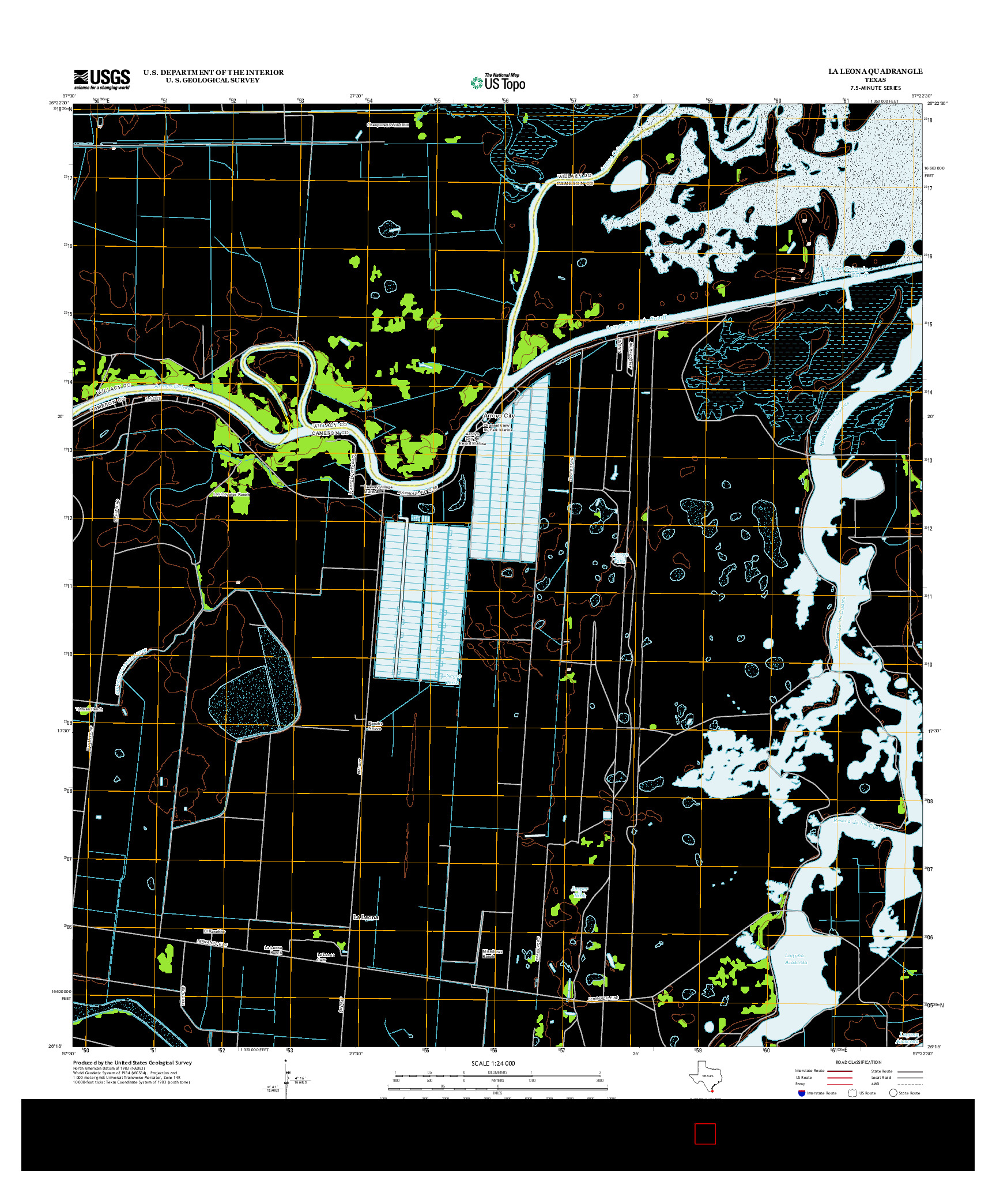 USGS US TOPO 7.5-MINUTE MAP FOR LA LEONA, TX 2013