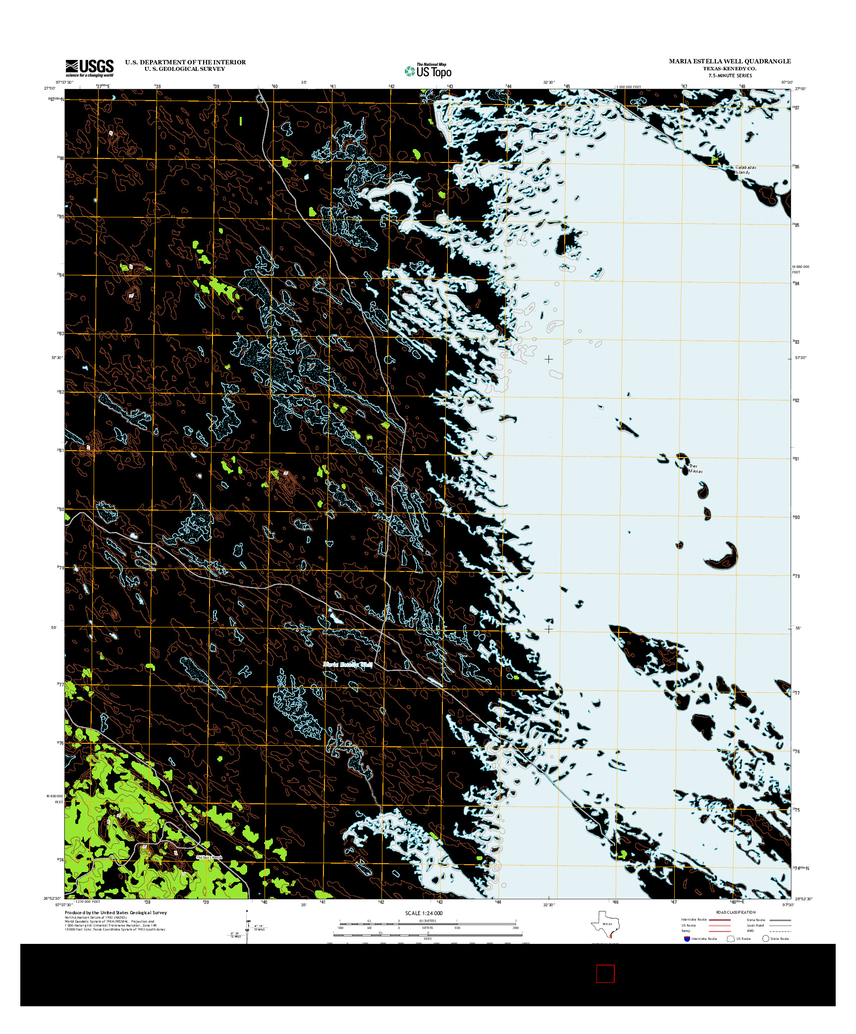 USGS US TOPO 7.5-MINUTE MAP FOR MARIA ESTELLA WELL, TX 2013