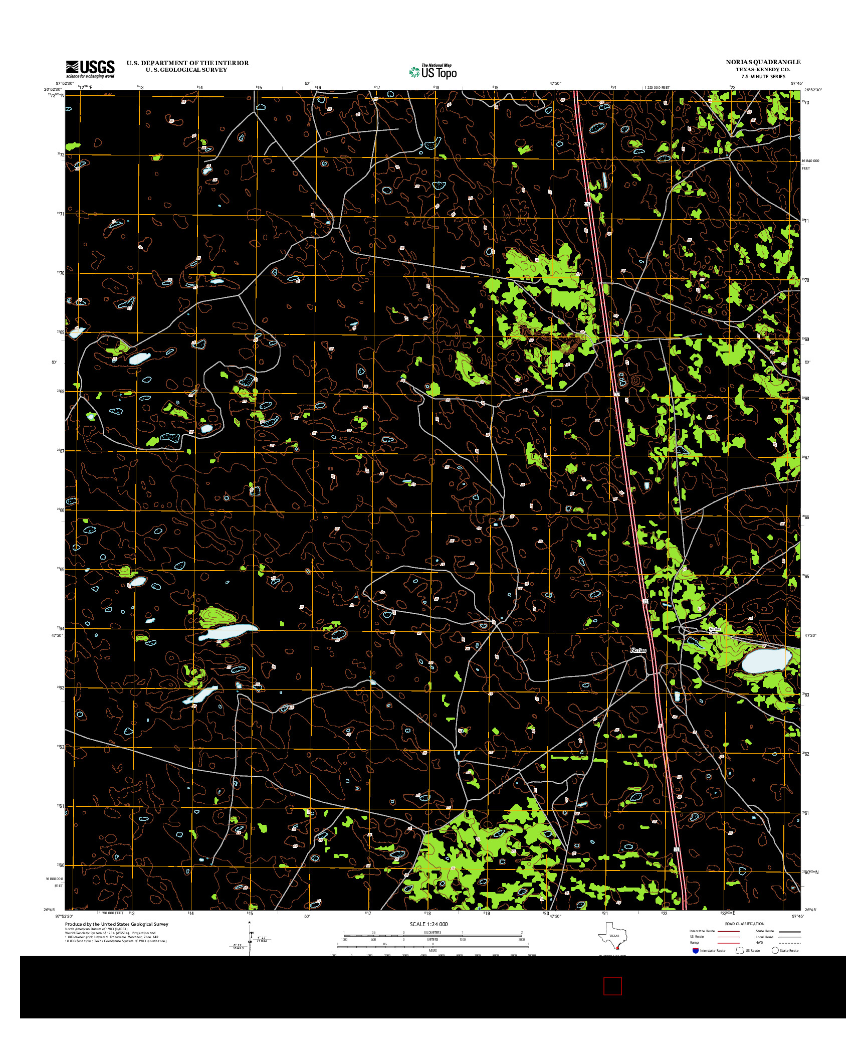 USGS US TOPO 7.5-MINUTE MAP FOR NORIAS, TX 2013