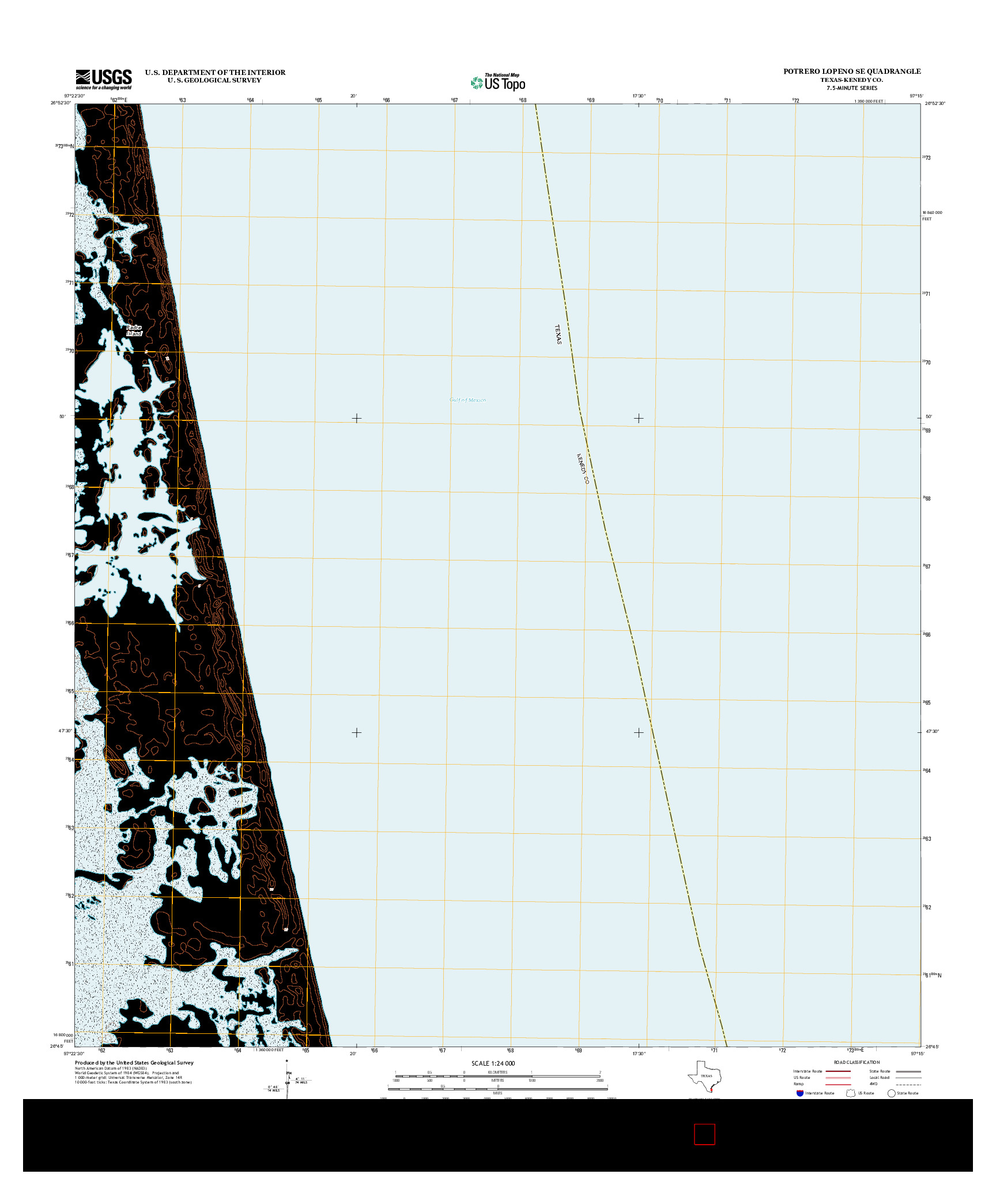 USGS US TOPO 7.5-MINUTE MAP FOR POTRERO LOPENO SE, TX 2013