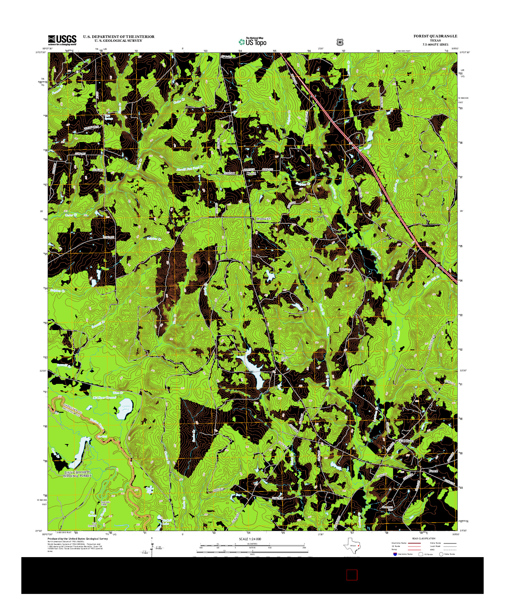 USGS US TOPO 7.5-MINUTE MAP FOR FOREST, TX 2013
