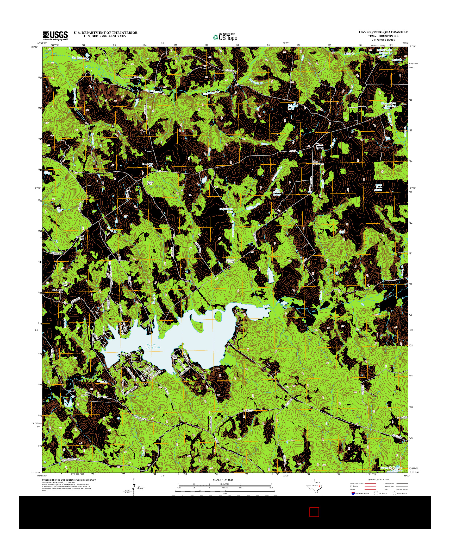 USGS US TOPO 7.5-MINUTE MAP FOR HAYS SPRING, TX 2013