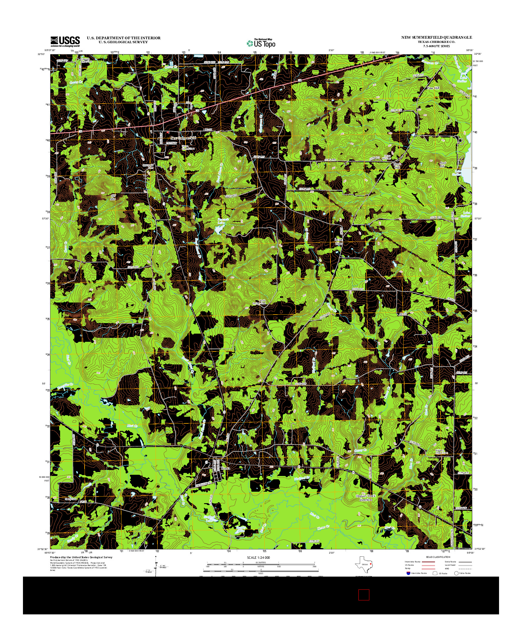 USGS US TOPO 7.5-MINUTE MAP FOR NEW SUMMERFIELD, TX 2013