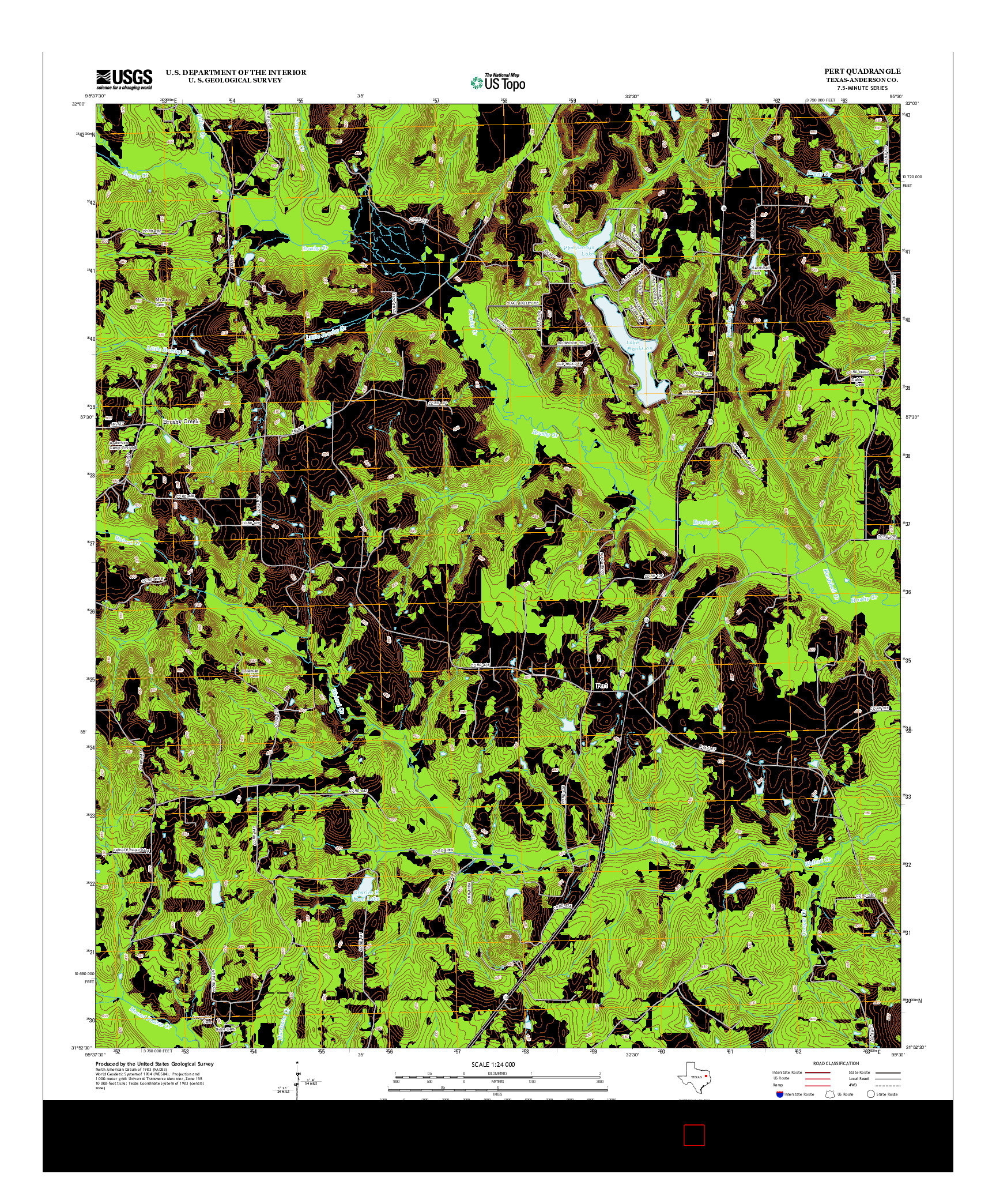 USGS US TOPO 7.5-MINUTE MAP FOR PERT, TX 2013