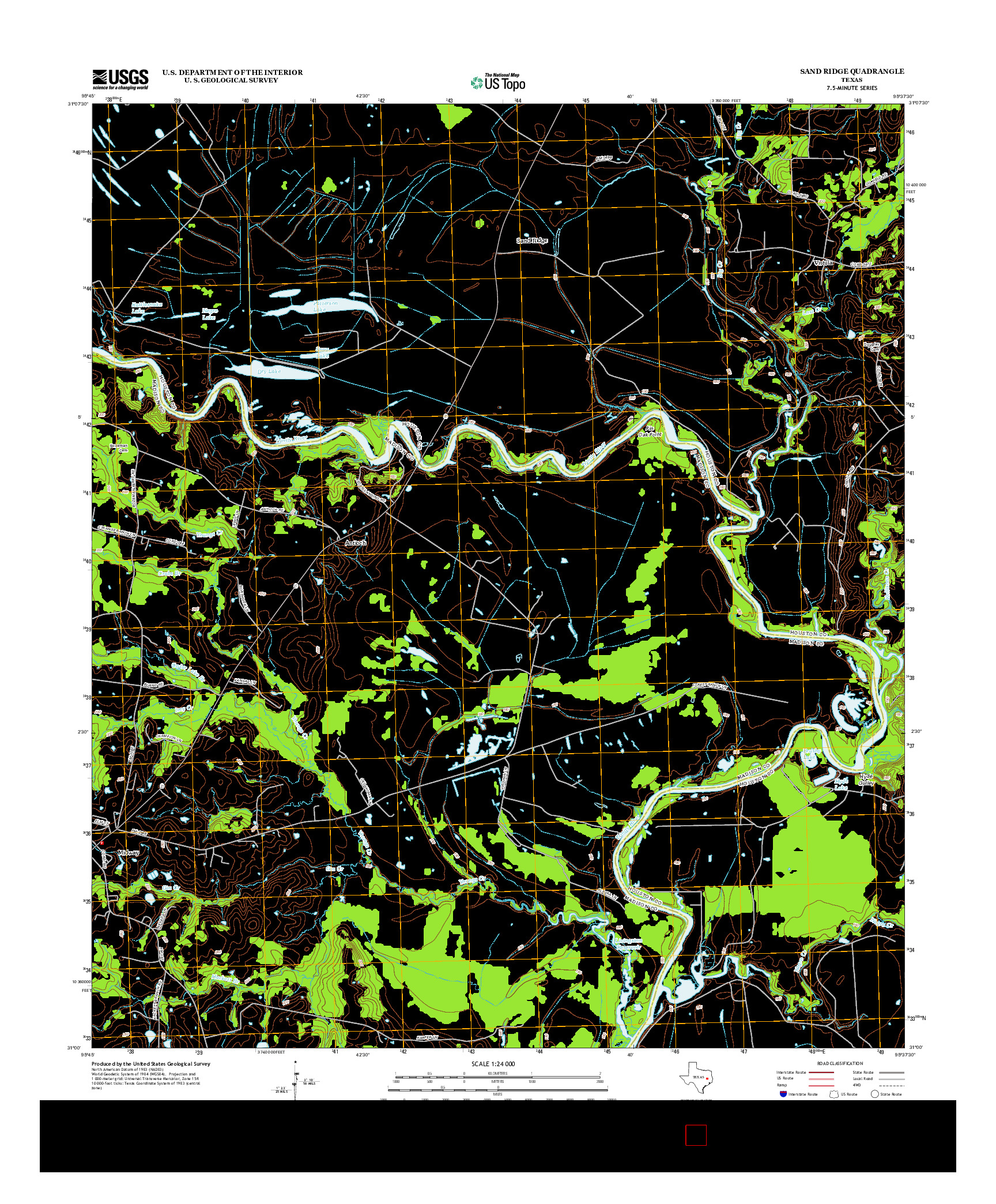 USGS US TOPO 7.5-MINUTE MAP FOR SAND RIDGE, TX 2013