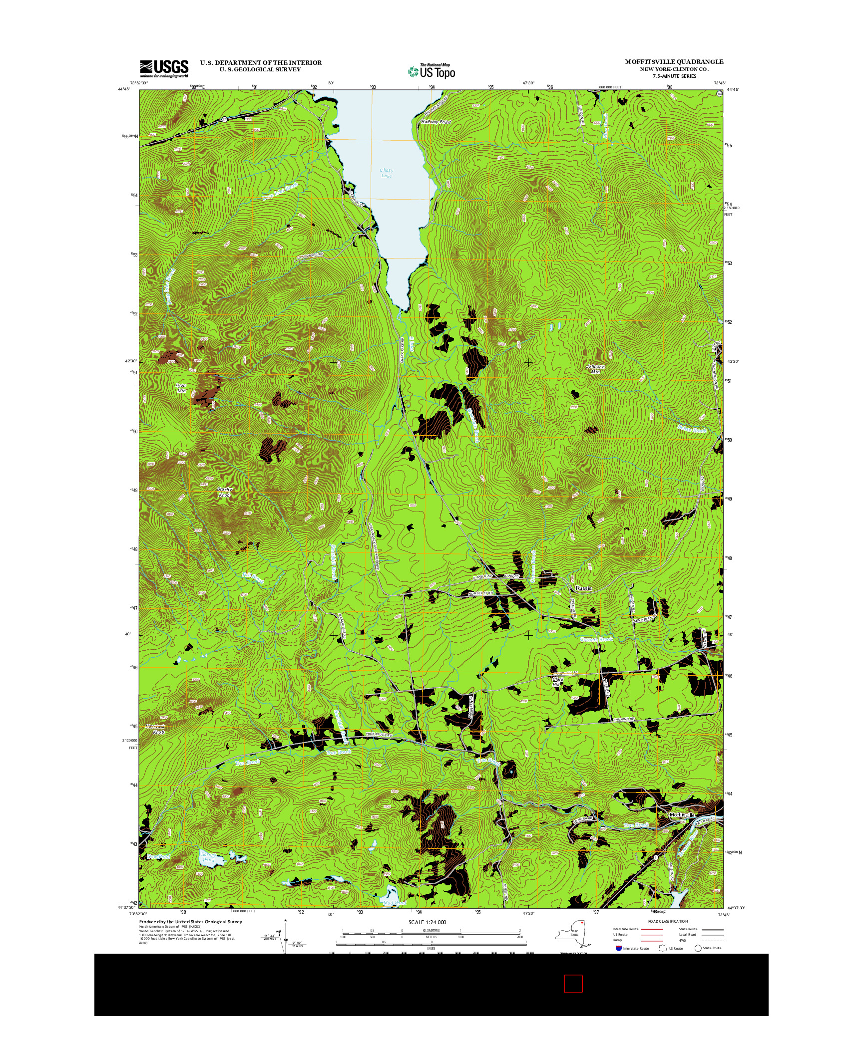 USGS US TOPO 7.5-MINUTE MAP FOR MOFFITSVILLE, NY 2013