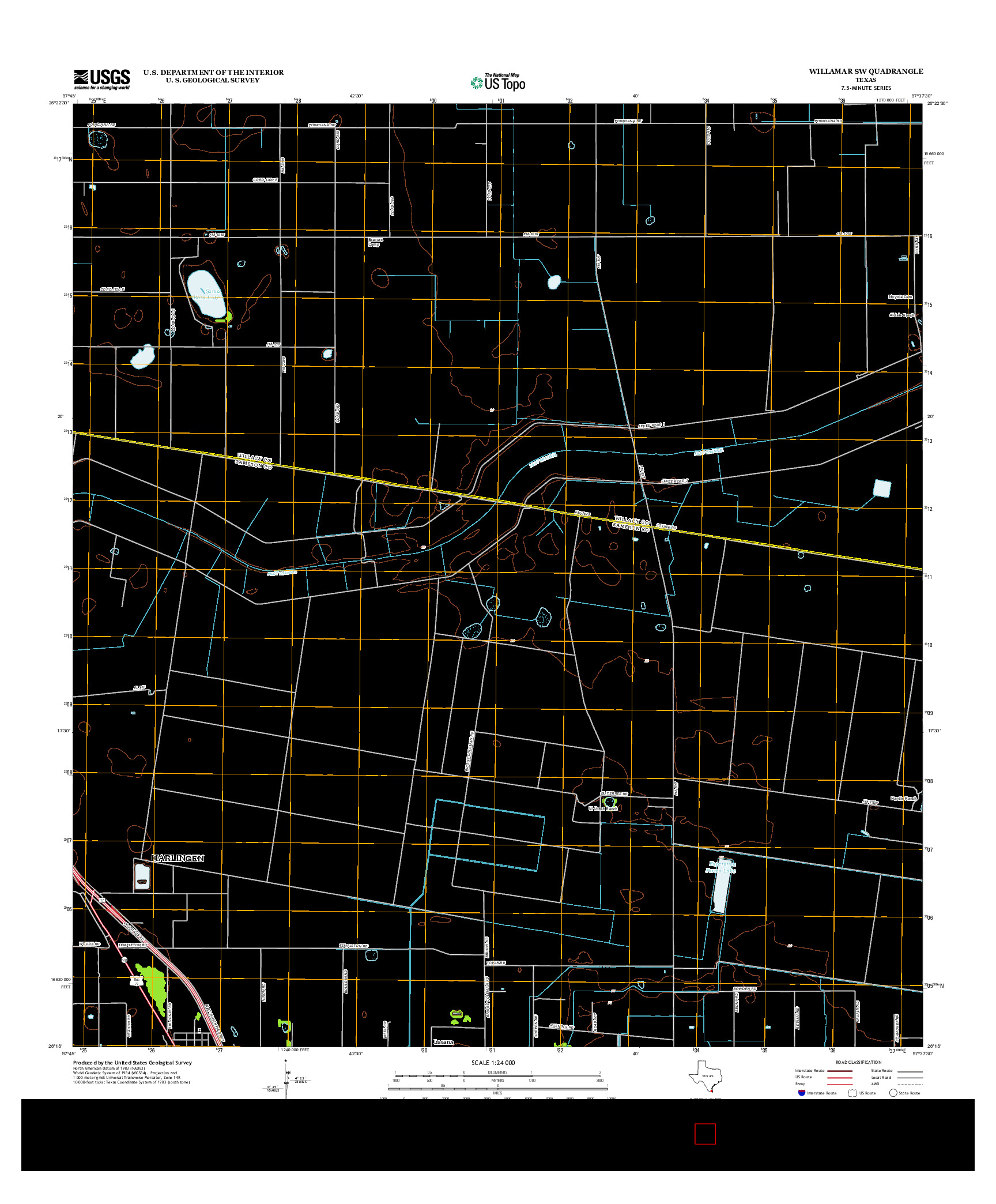 USGS US TOPO 7.5-MINUTE MAP FOR WILLAMAR SW, TX 2013