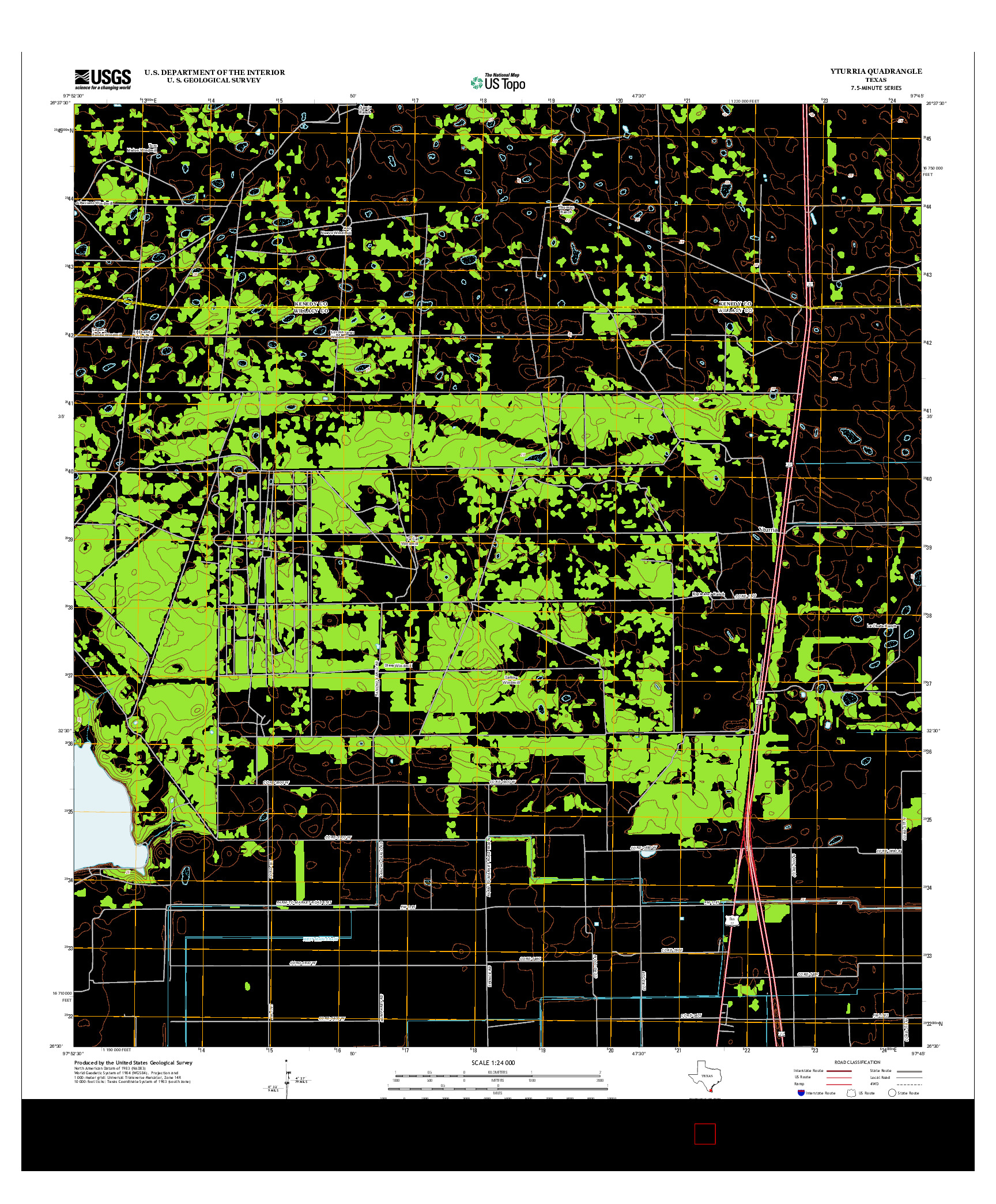 USGS US TOPO 7.5-MINUTE MAP FOR YTURRIA, TX 2013
