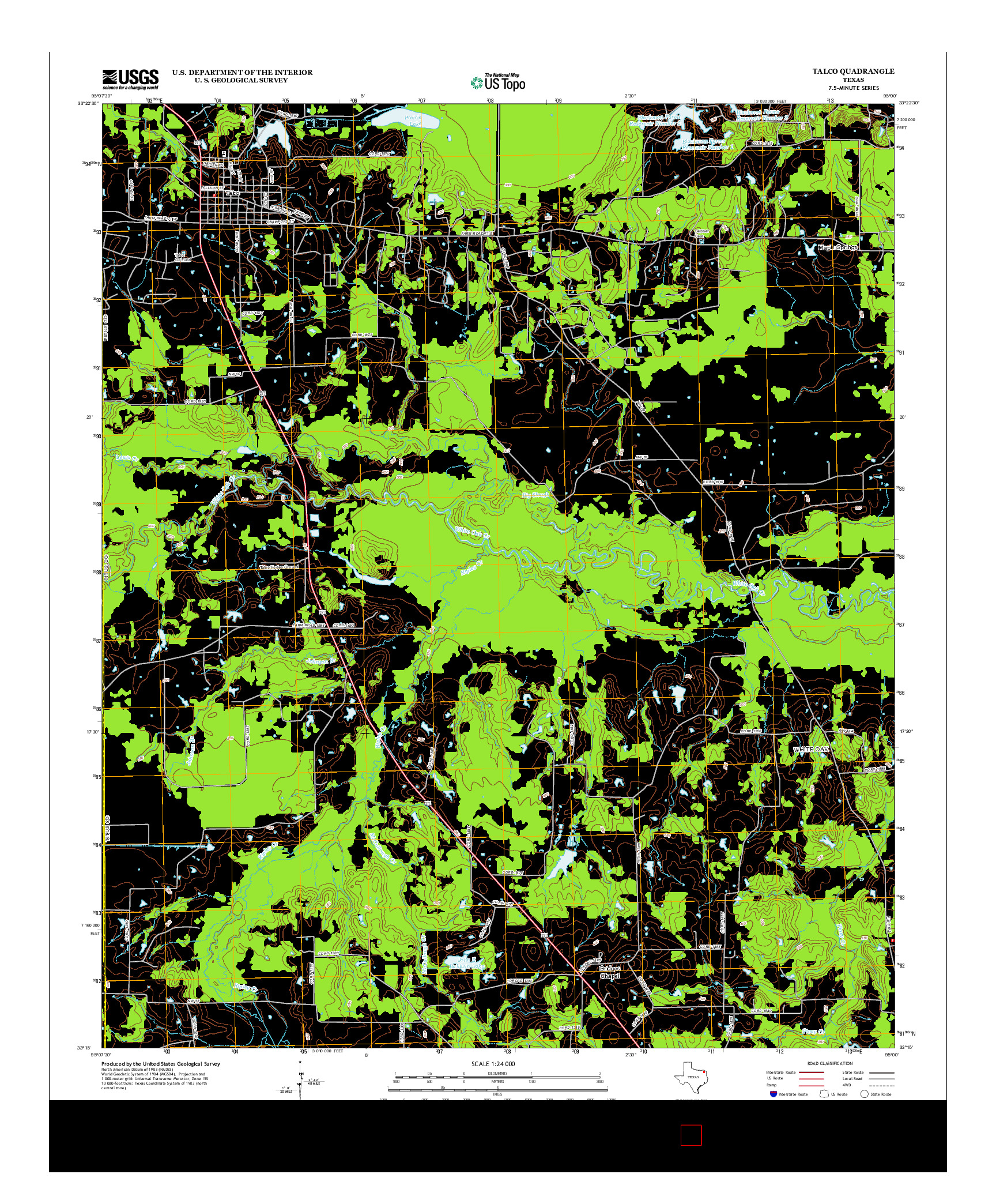 USGS US TOPO 7.5-MINUTE MAP FOR TALCO, TX 2013