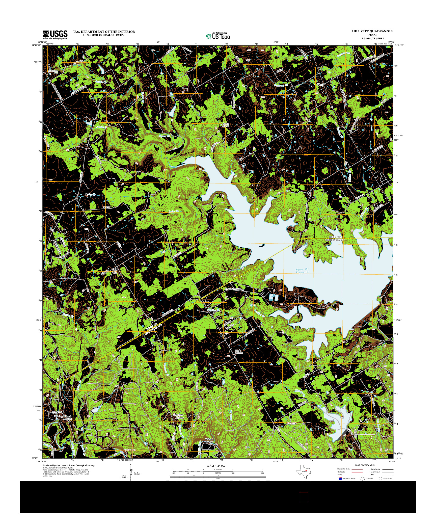 USGS US TOPO 7.5-MINUTE MAP FOR HILL CITY, TX 2013