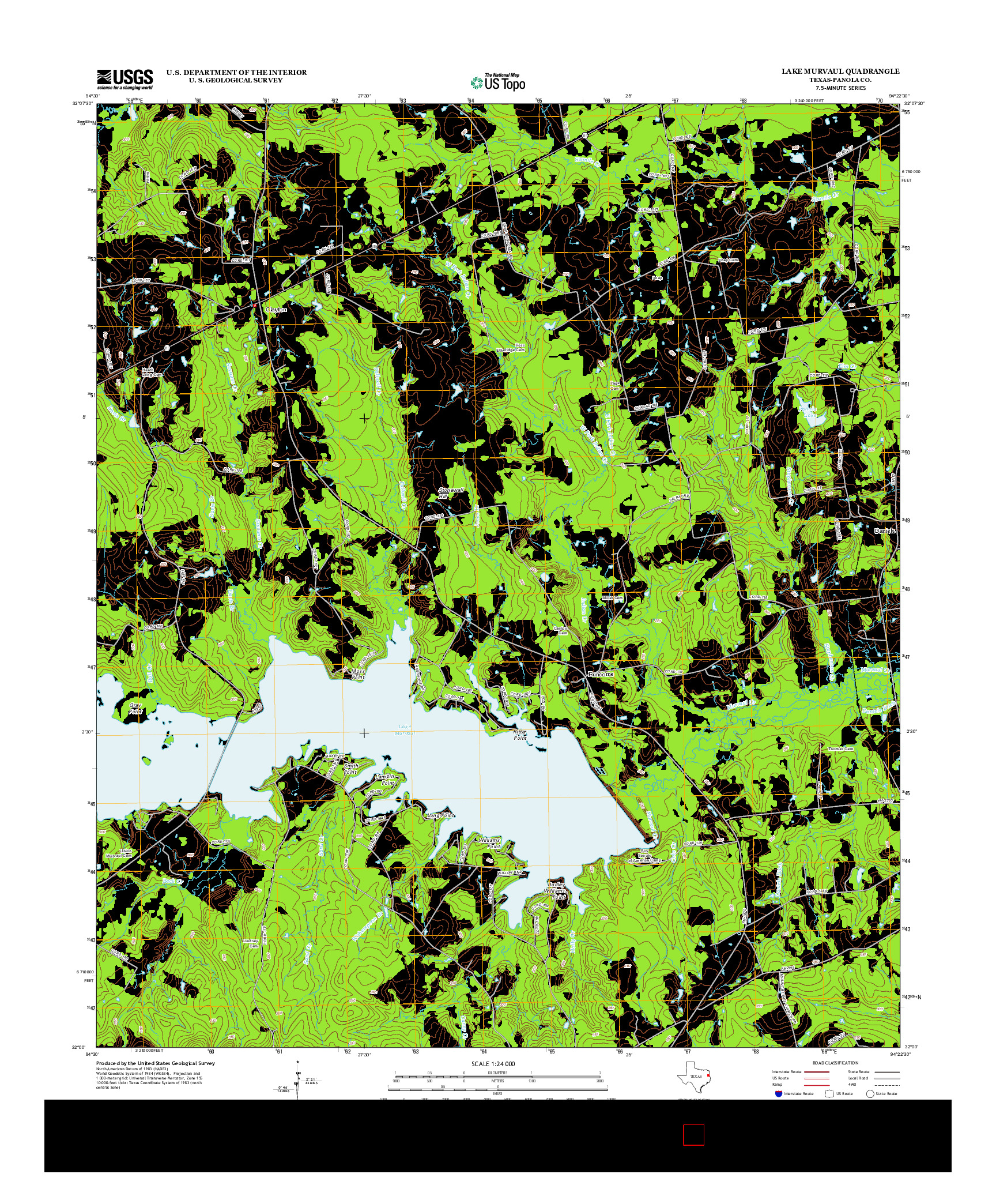 USGS US TOPO 7.5-MINUTE MAP FOR LAKE MURVAUL, TX 2013