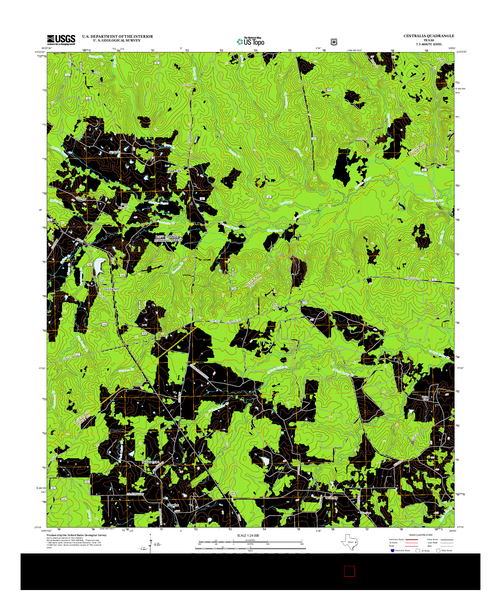 USGS US TOPO 7.5-MINUTE MAP FOR CENTRALIA, TX 2013