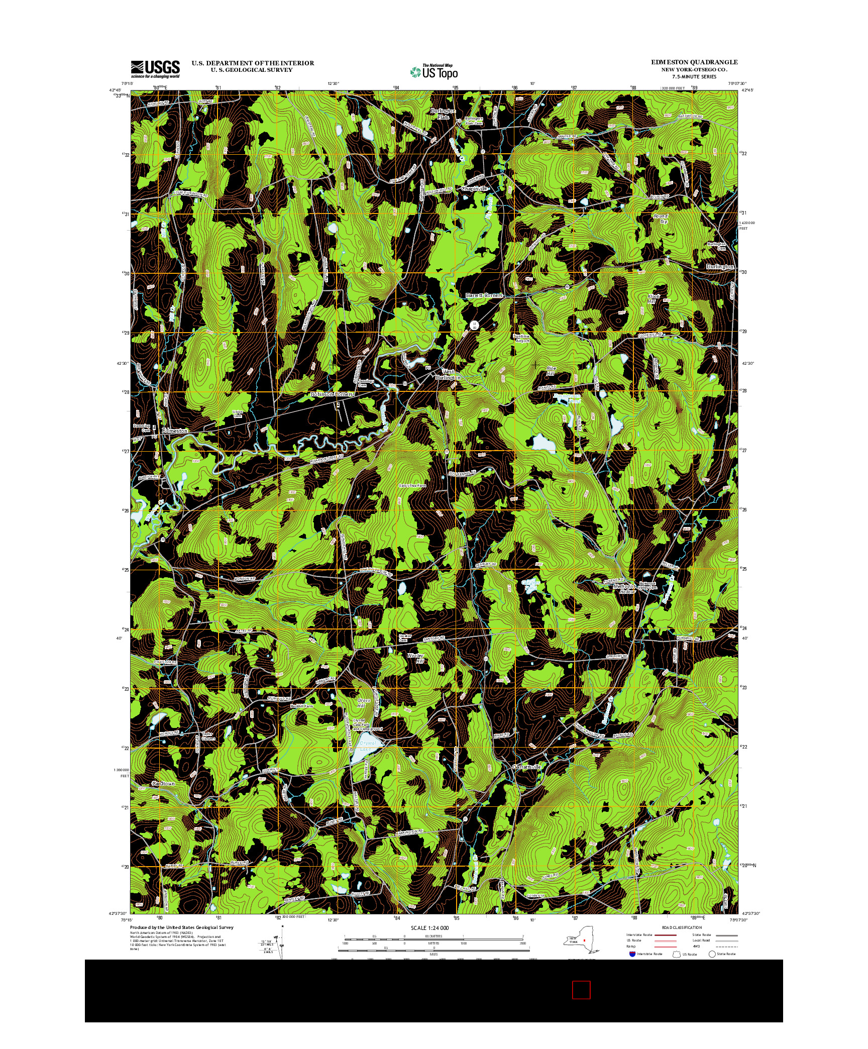 USGS US TOPO 7.5-MINUTE MAP FOR EDMESTON, NY 2013