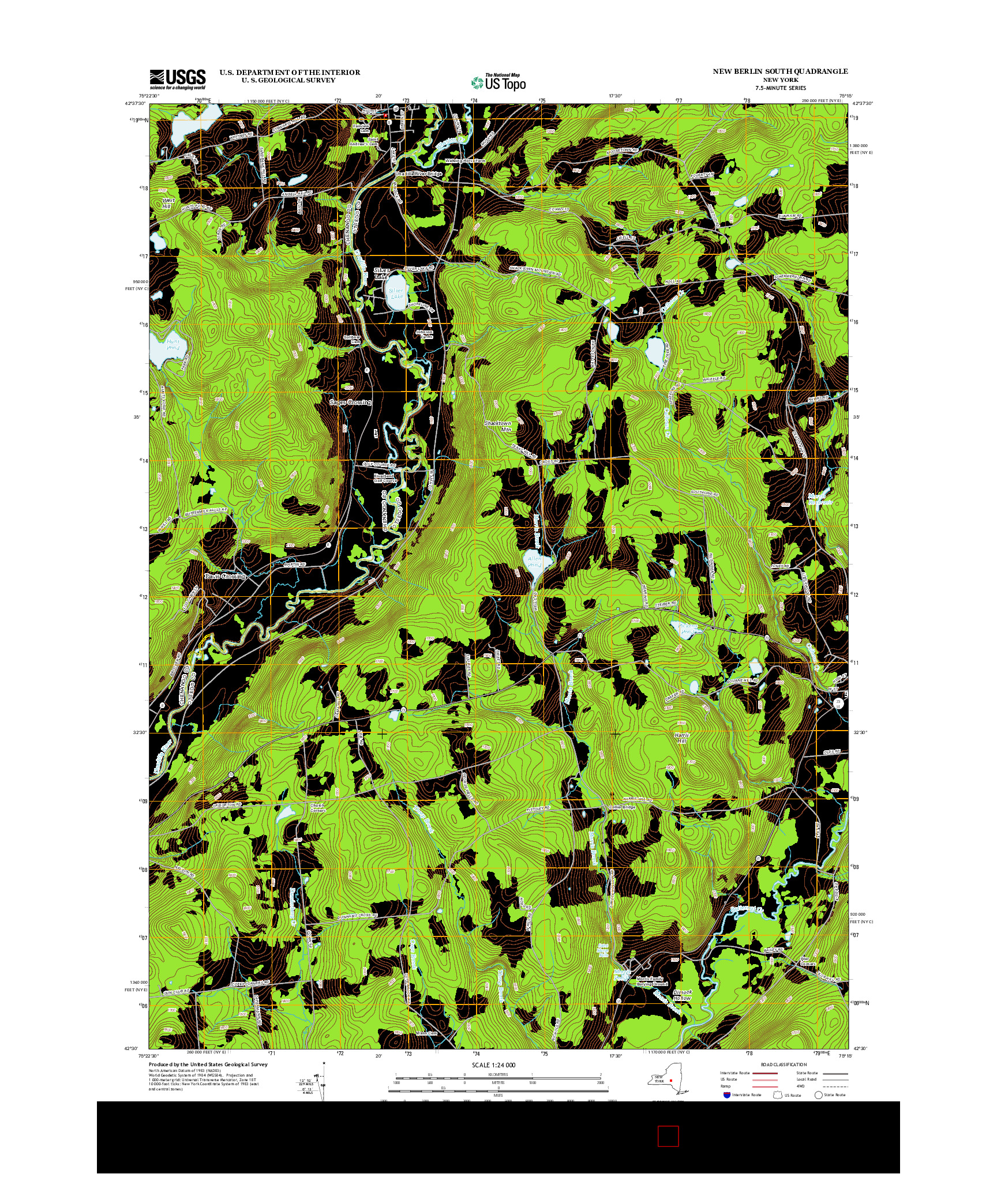 USGS US TOPO 7.5-MINUTE MAP FOR NEW BERLIN SOUTH, NY 2013