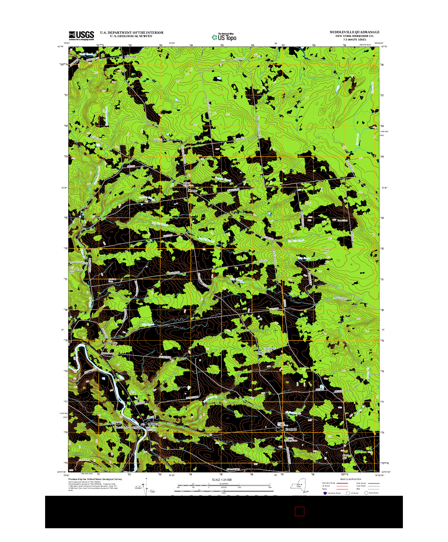 USGS US TOPO 7.5-MINUTE MAP FOR MIDDLEVILLE, NY 2013