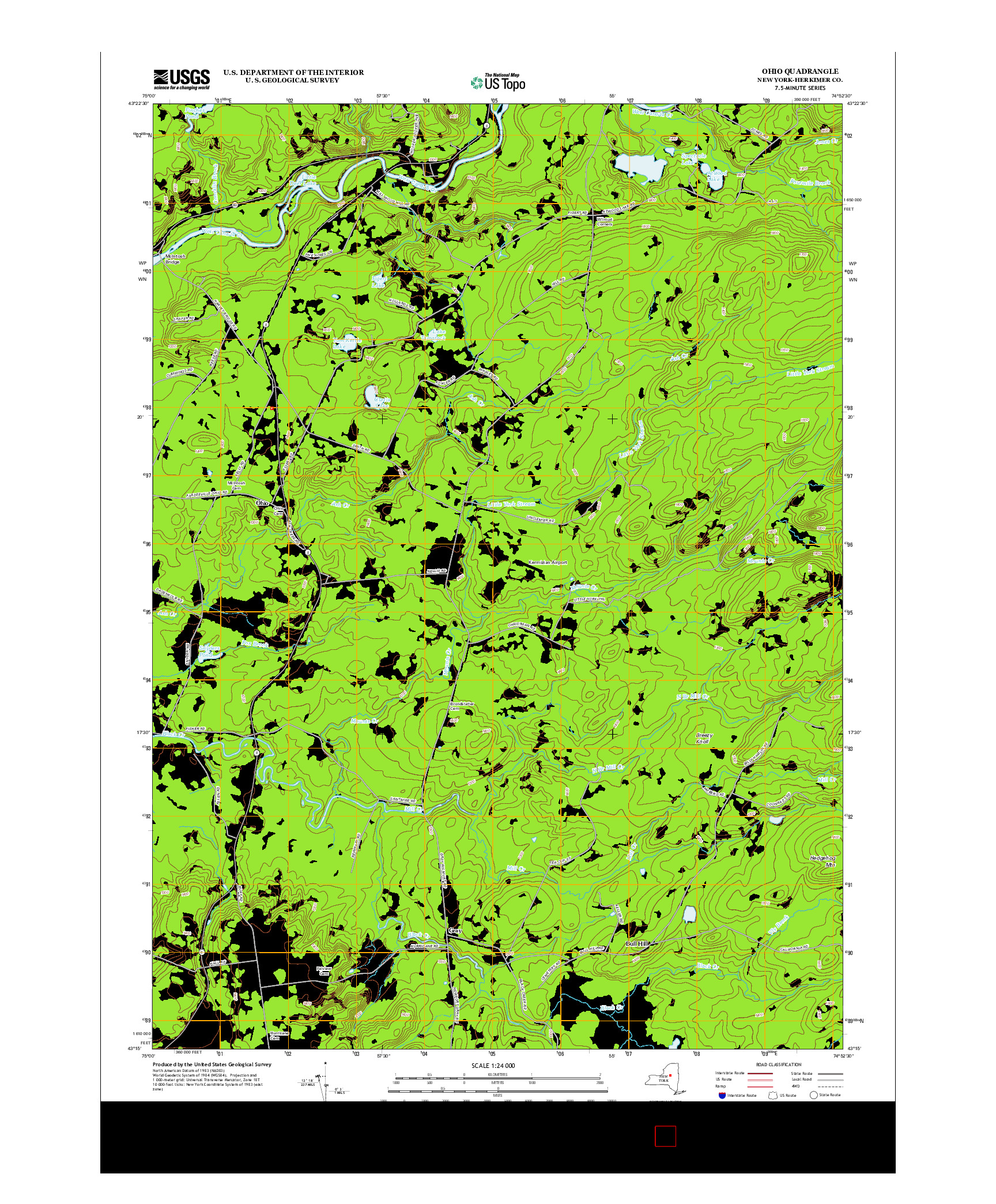 USGS US TOPO 7.5-MINUTE MAP FOR OHIO, NY 2013