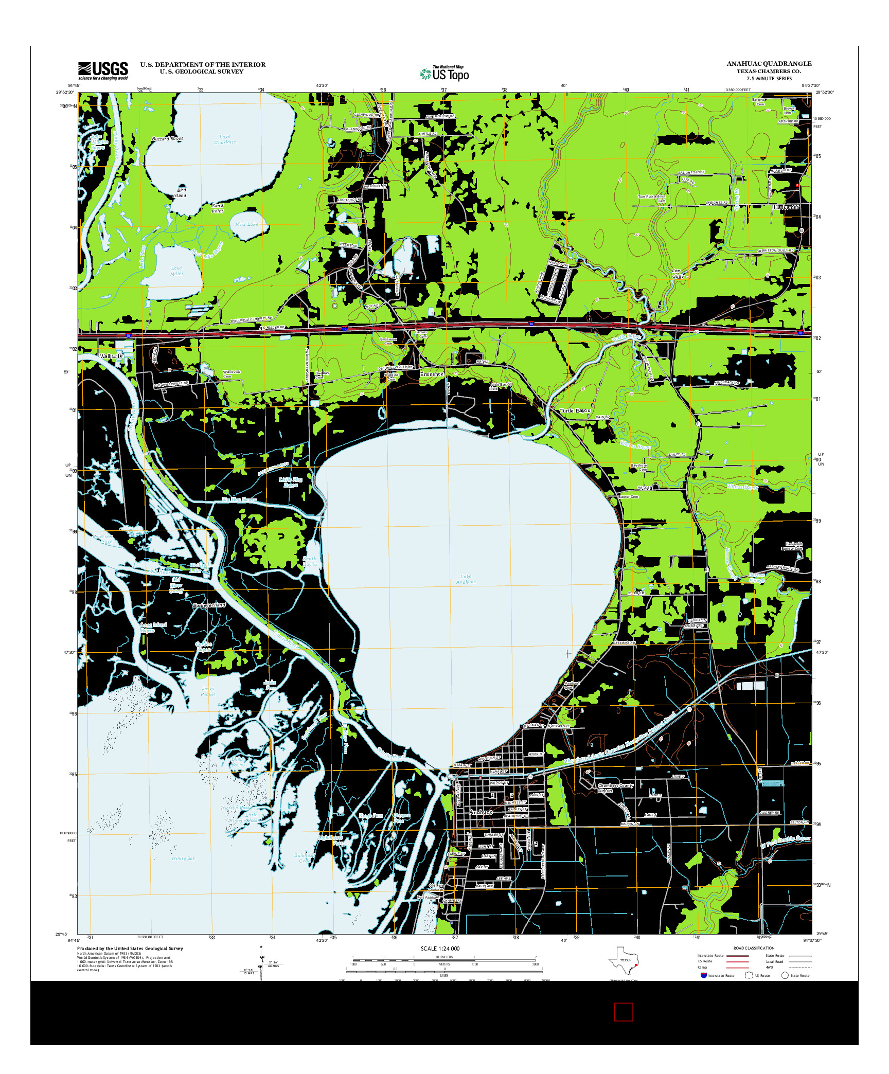 USGS US TOPO 7.5-MINUTE MAP FOR ANAHUAC, TX 2013