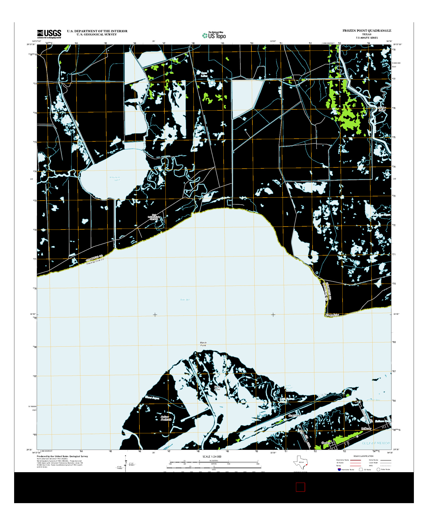 USGS US TOPO 7.5-MINUTE MAP FOR FROZEN POINT, TX 2013