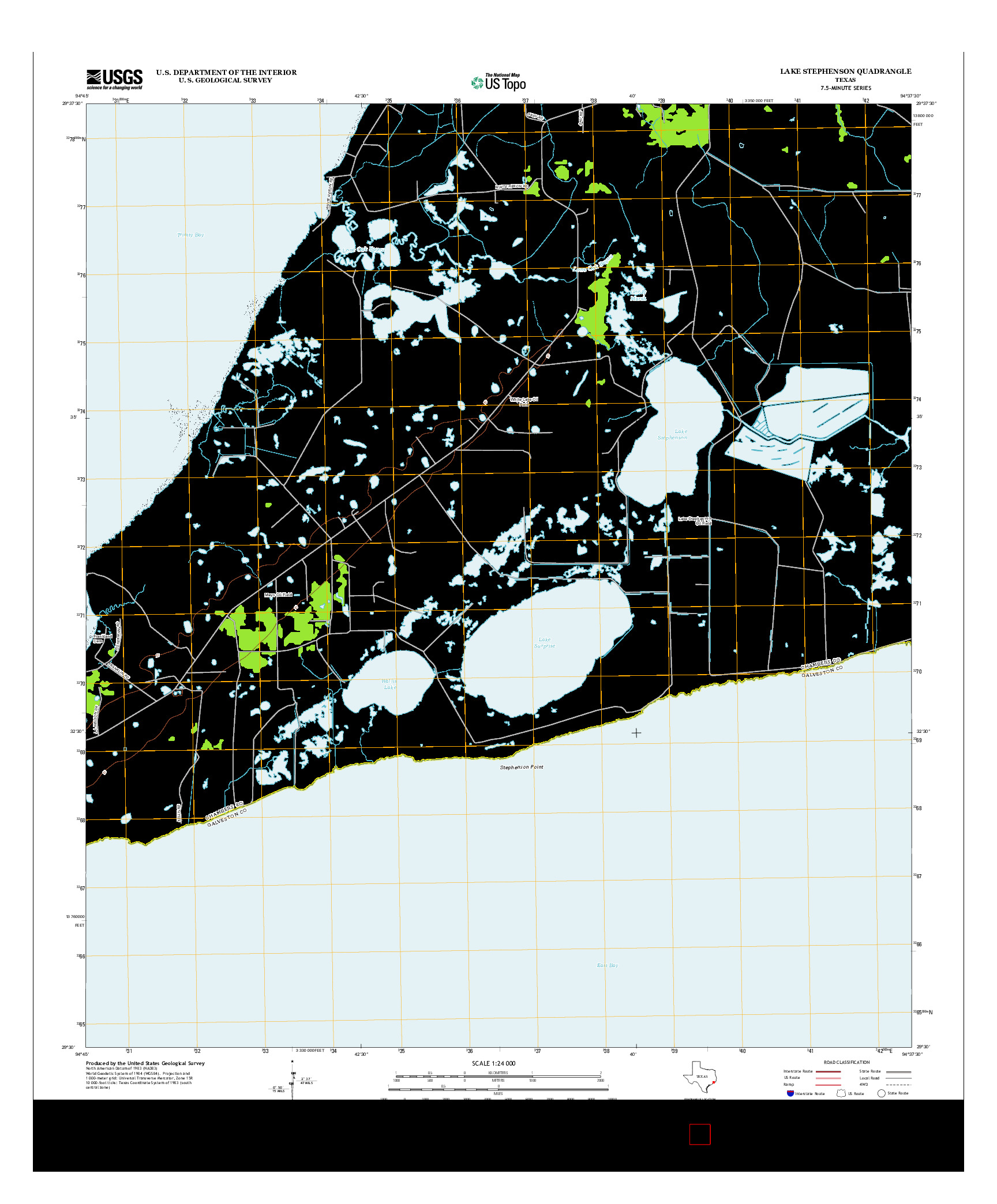 USGS US TOPO 7.5-MINUTE MAP FOR LAKE STEPHENSON, TX 2013