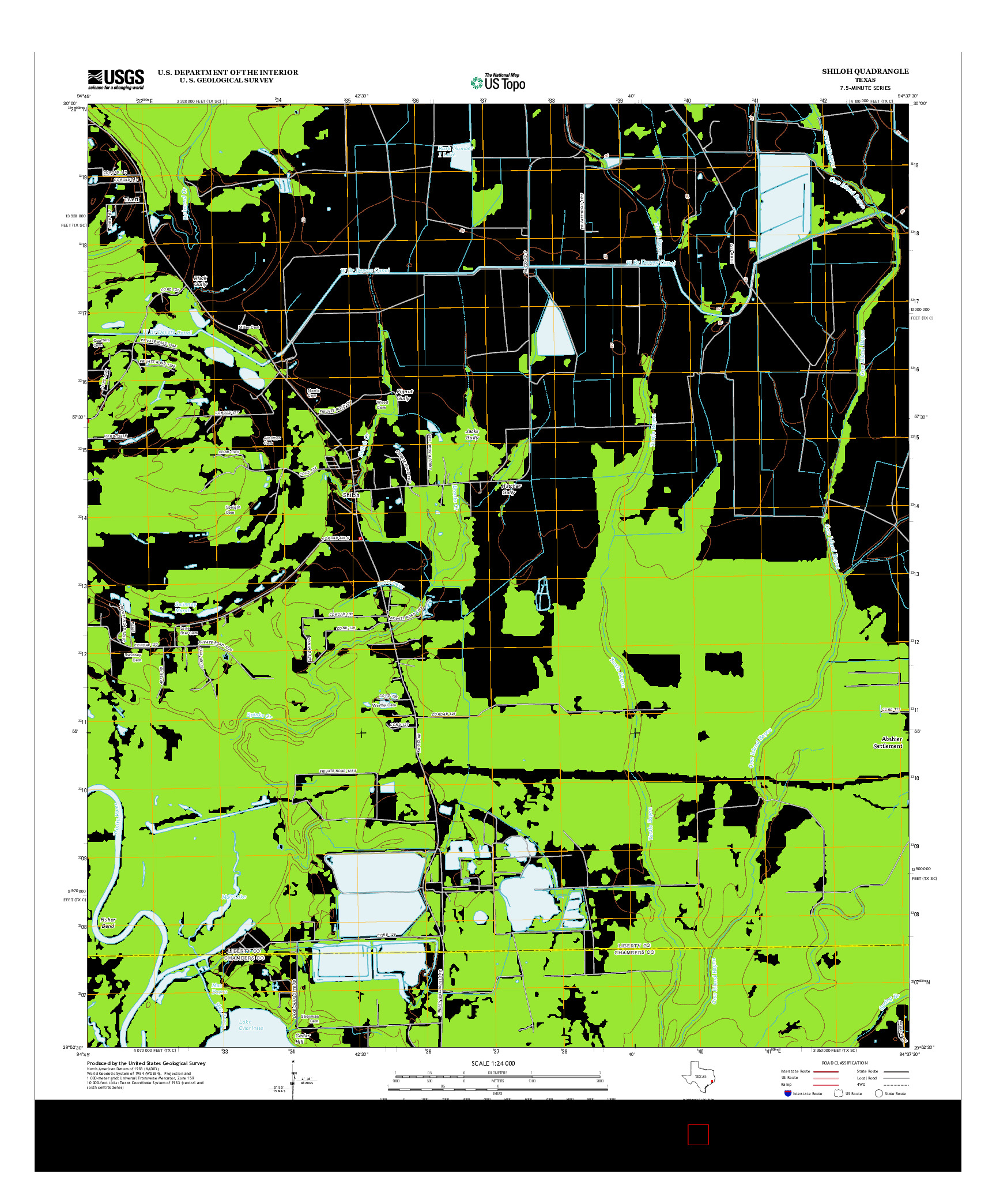 USGS US TOPO 7.5-MINUTE MAP FOR SHILOH, TX 2013