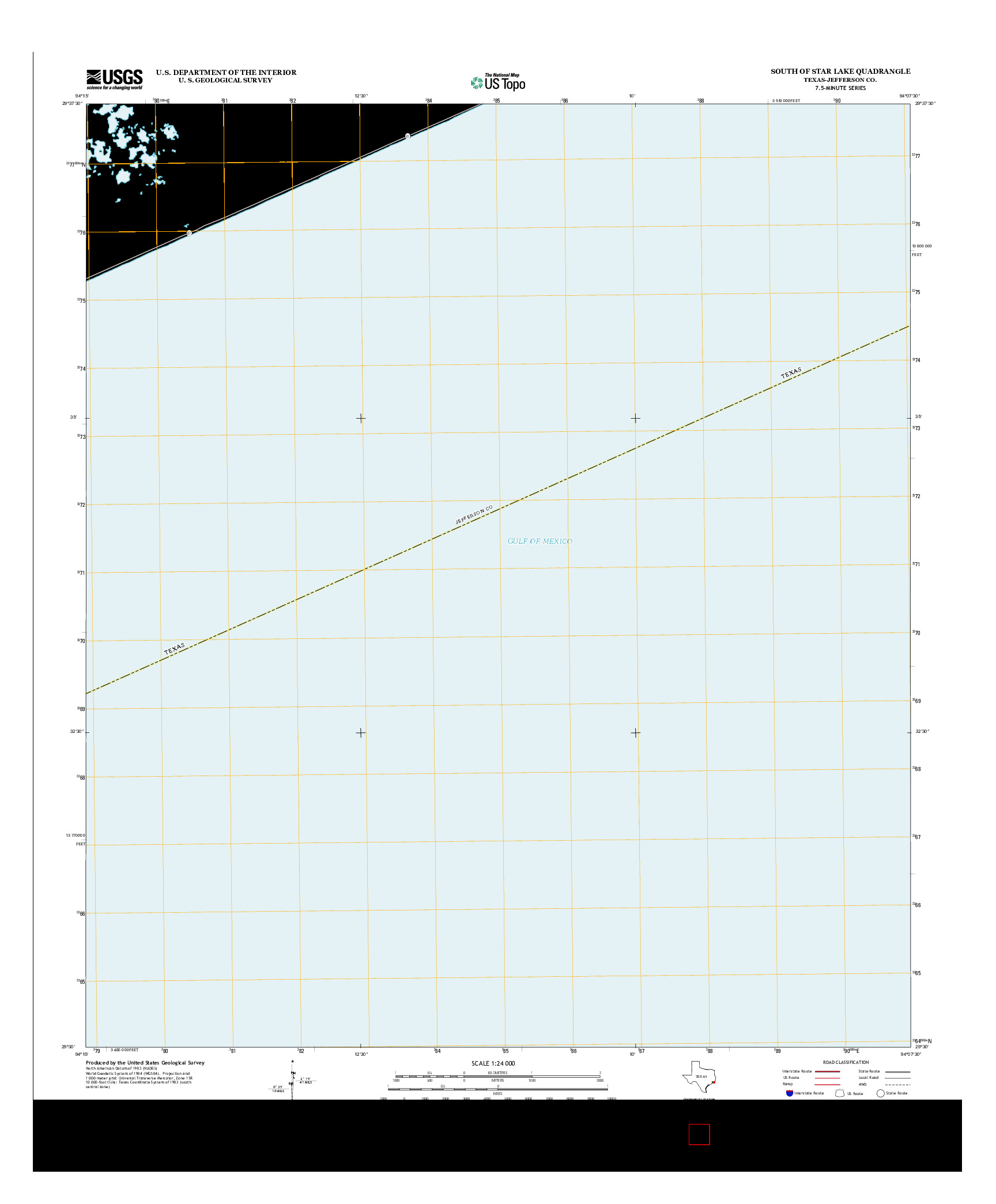 USGS US TOPO 7.5-MINUTE MAP FOR SOUTH OF STAR LAKE, TX 2013