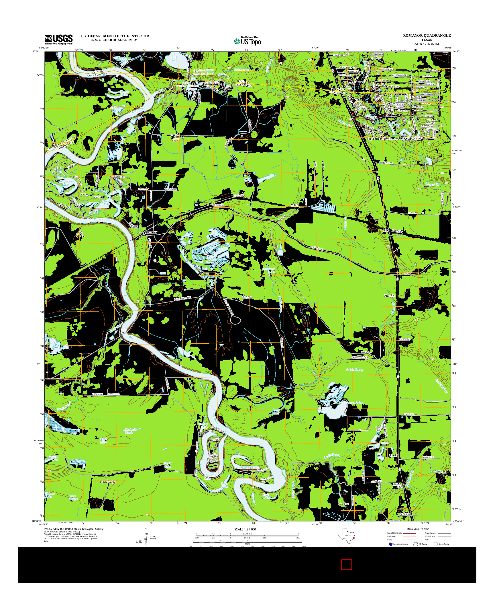 USGS US TOPO 7.5-MINUTE MAP FOR ROMAYOR, TX 2013