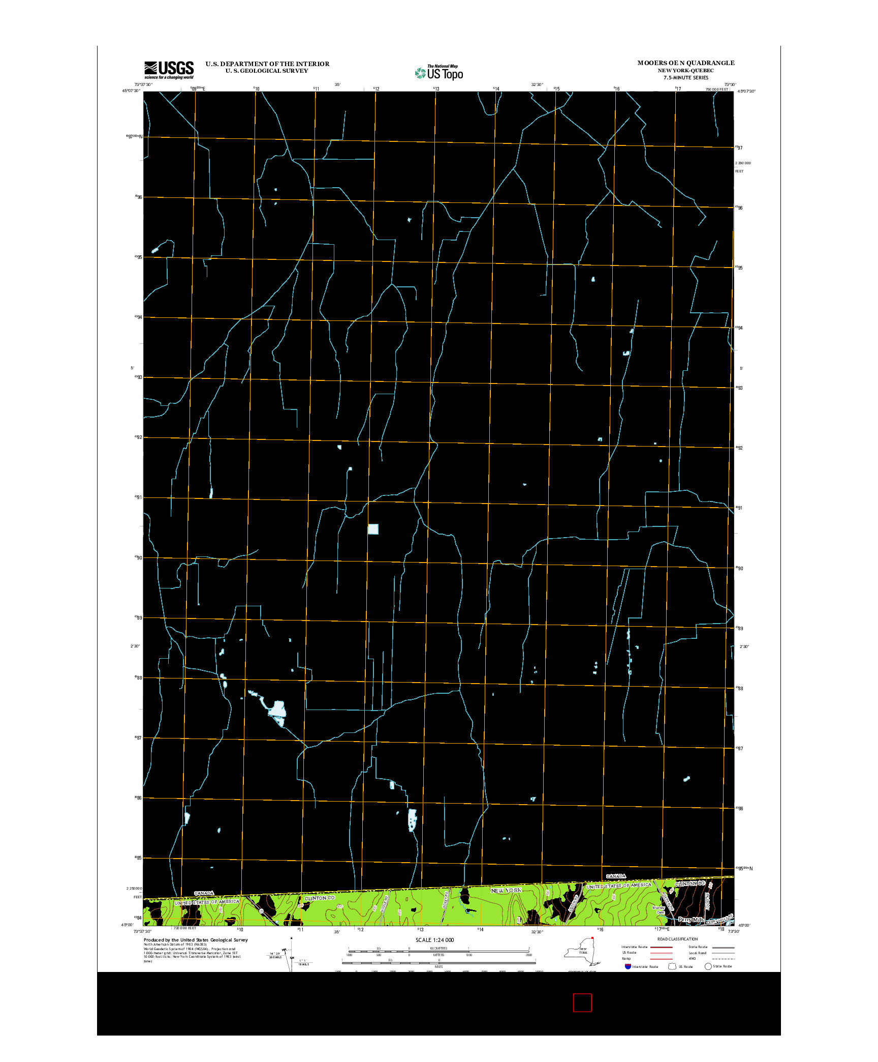 USGS US TOPO 7.5-MINUTE MAP FOR MOOERS OE N, NY-QC 2013