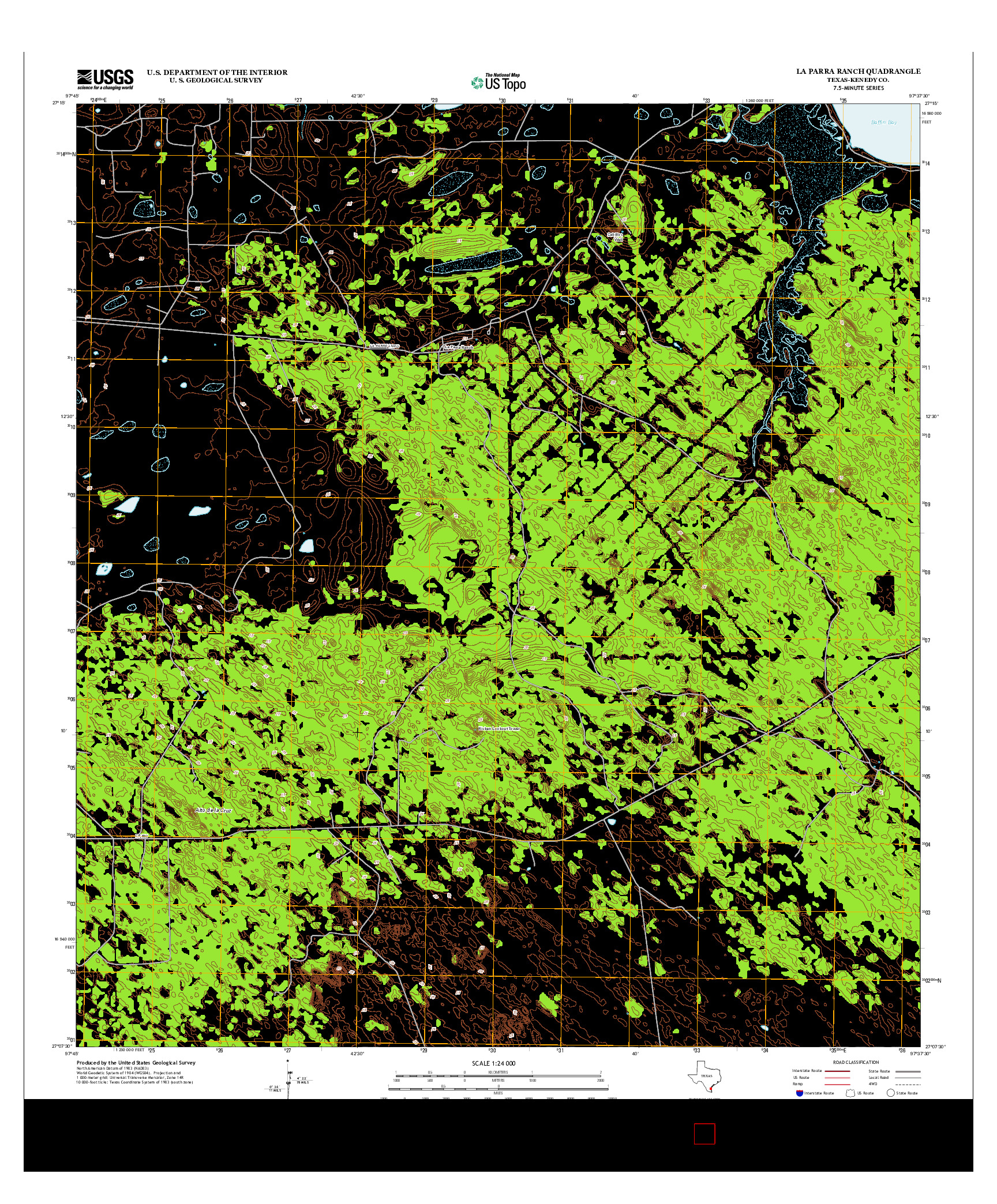 USGS US TOPO 7.5-MINUTE MAP FOR LA PARRA RANCH, TX 2013