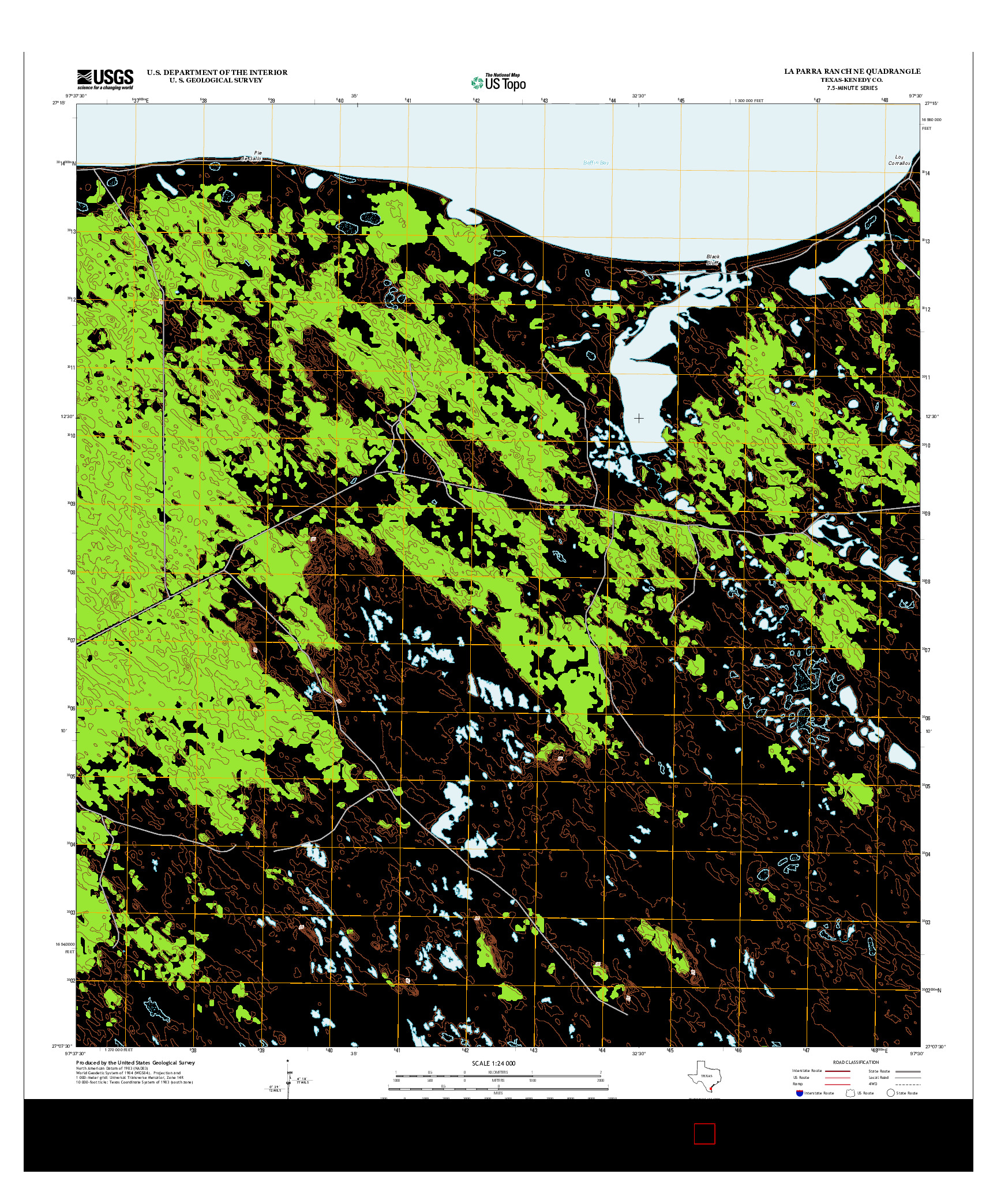 USGS US TOPO 7.5-MINUTE MAP FOR LA PARRA RANCH NE, TX 2013